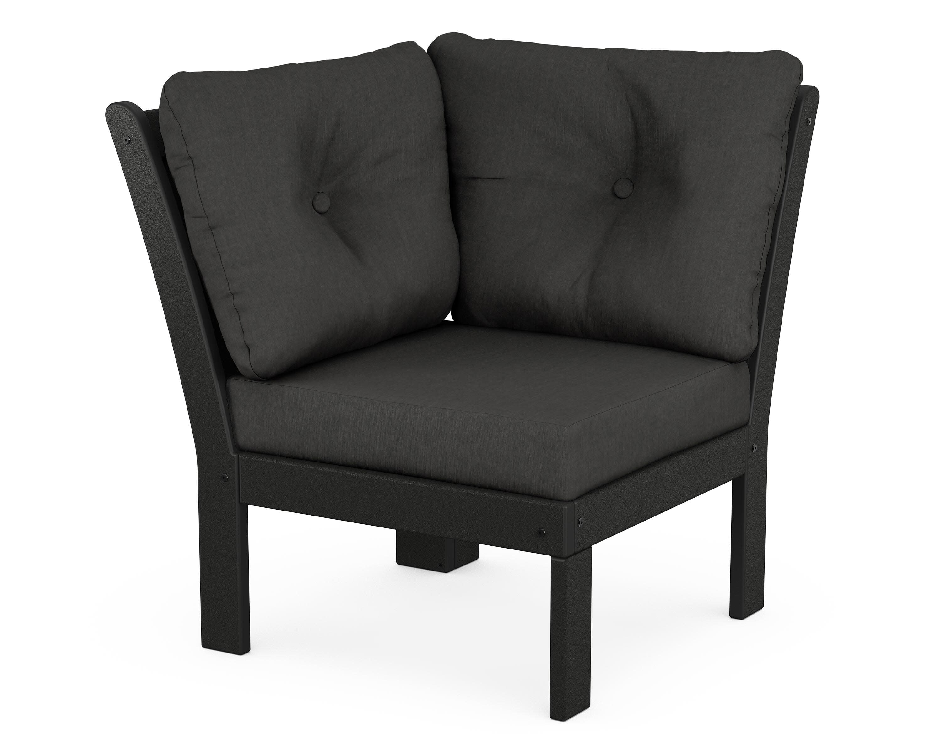 Vineyard Modular Corner Chair in Black / Spectrum Carbon