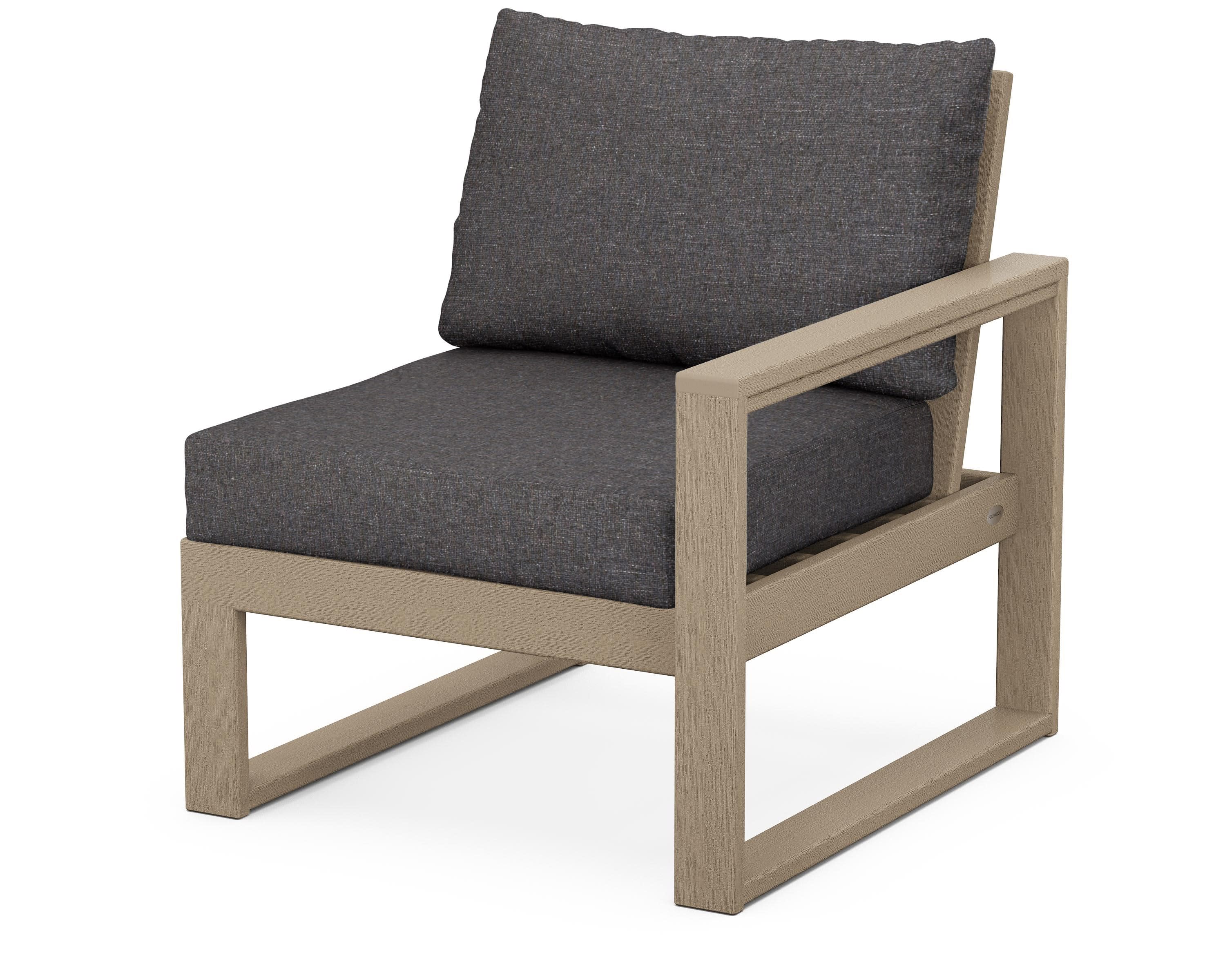 EDGE Modular Right Arm Chair in Vintage Sahara / Ash Charcoal