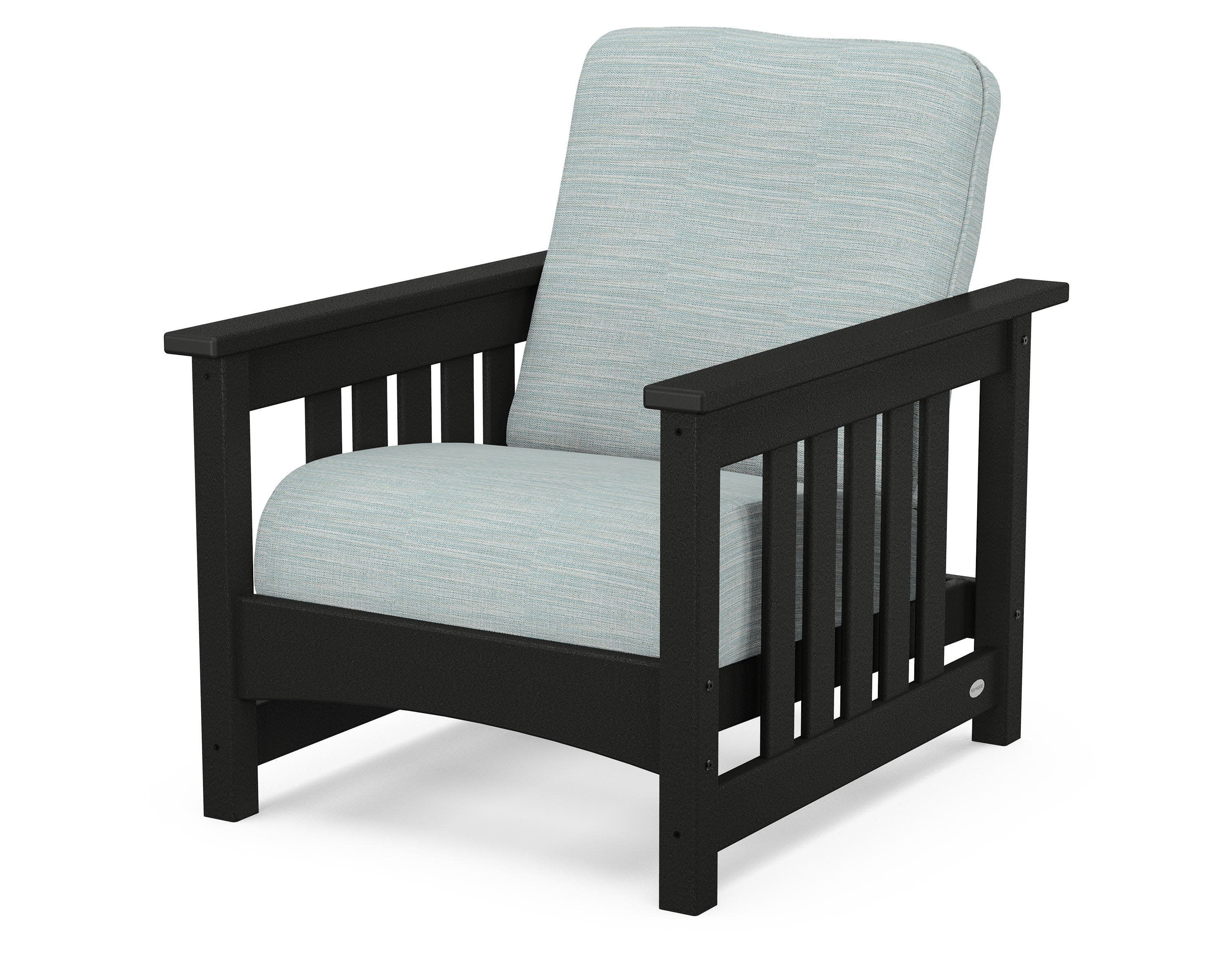 Club Mission Chair in Black / Soothe Mist