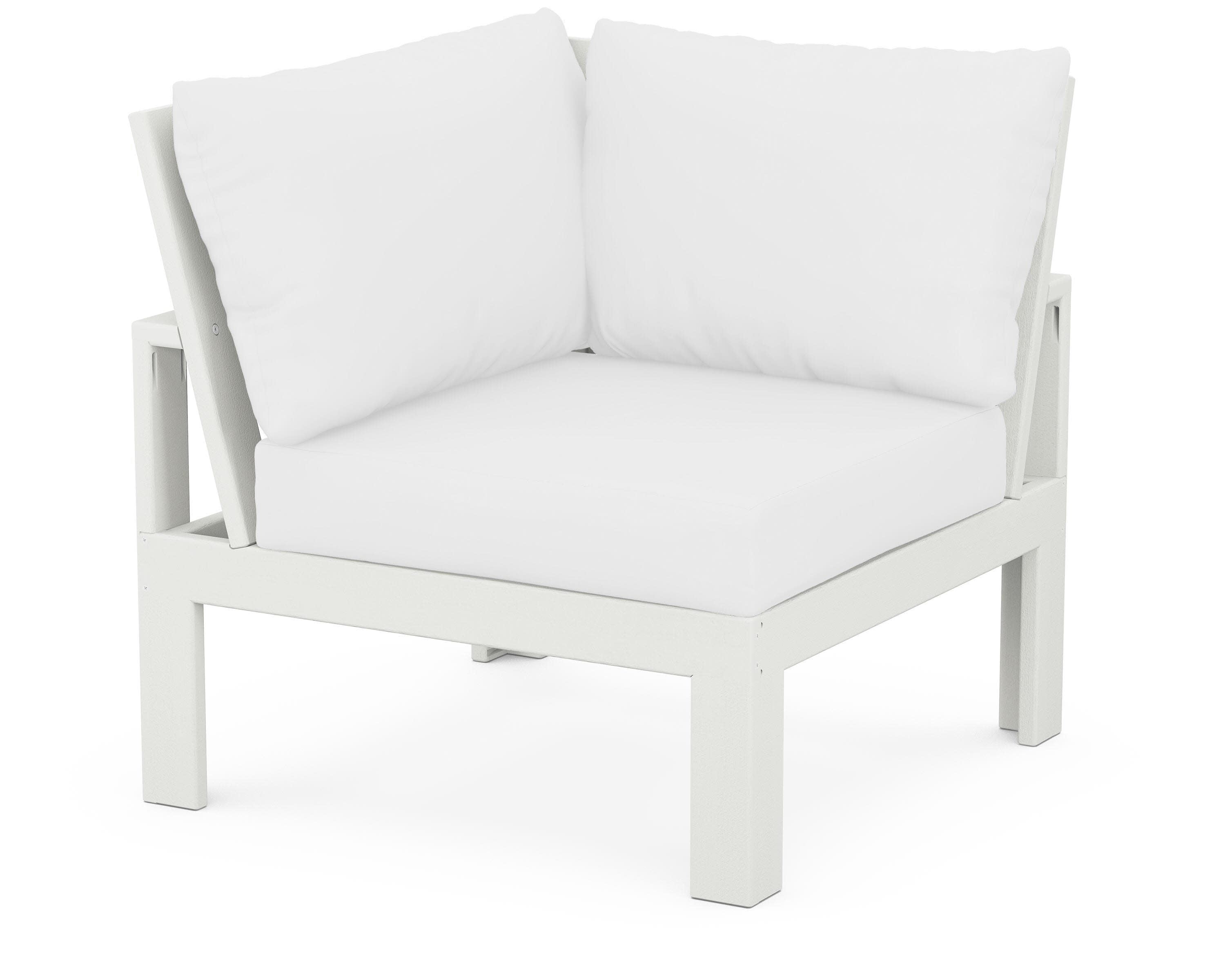 Modular Corner Chair in Vintage White / Natural