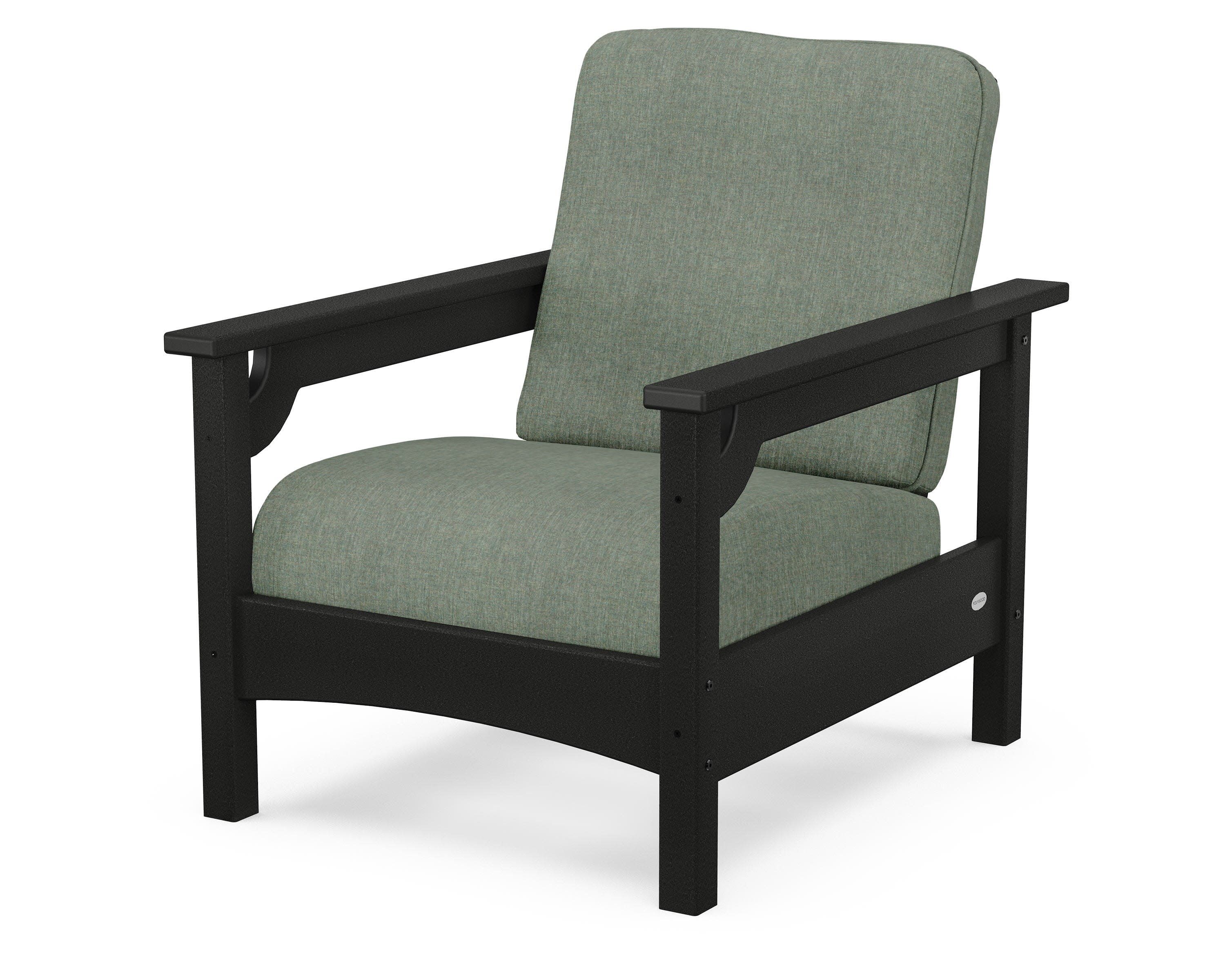 Club Chair in Black / Cast Sage