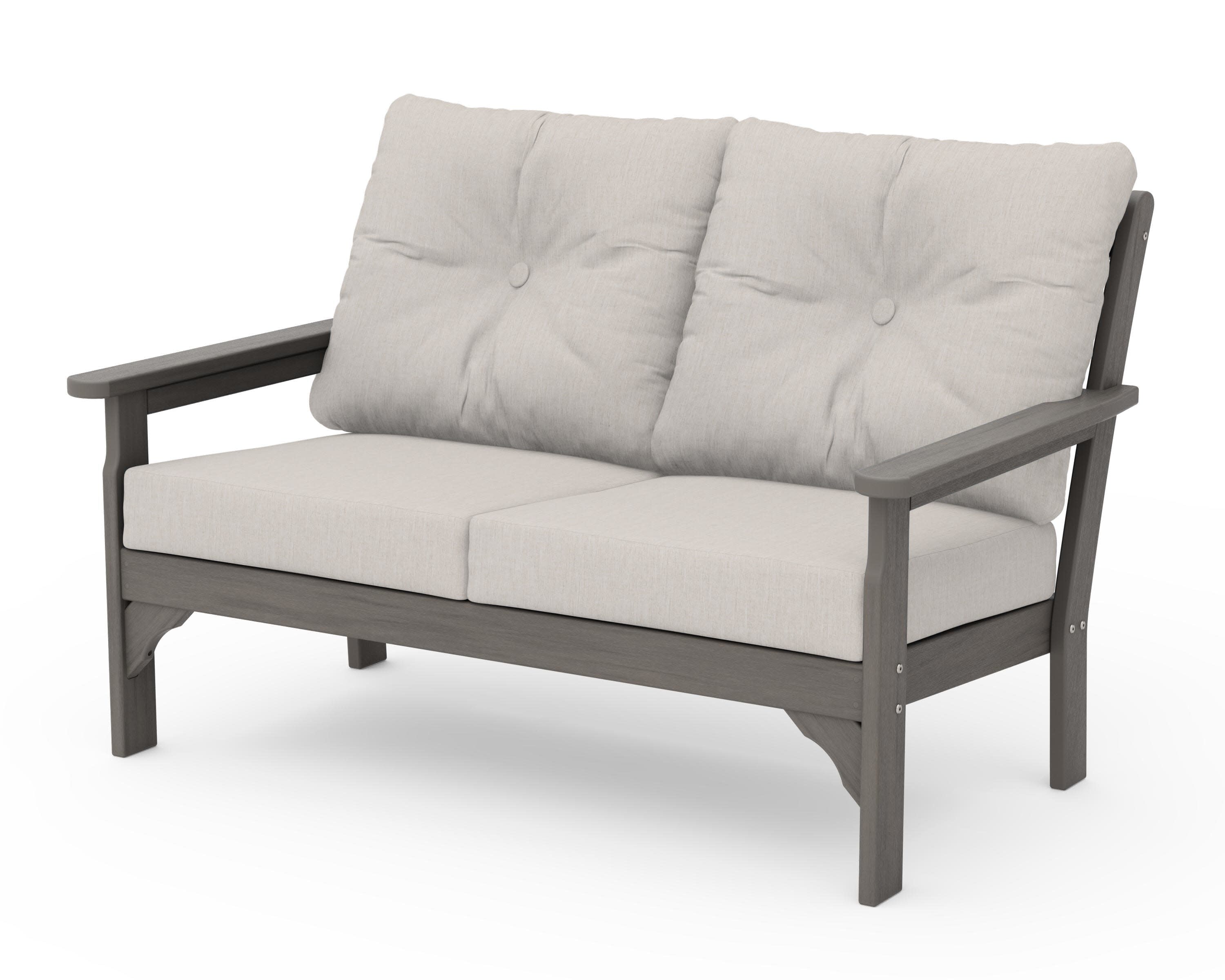 Vineyard Deep Seating Loveseat in Driftwood / Cast Ash