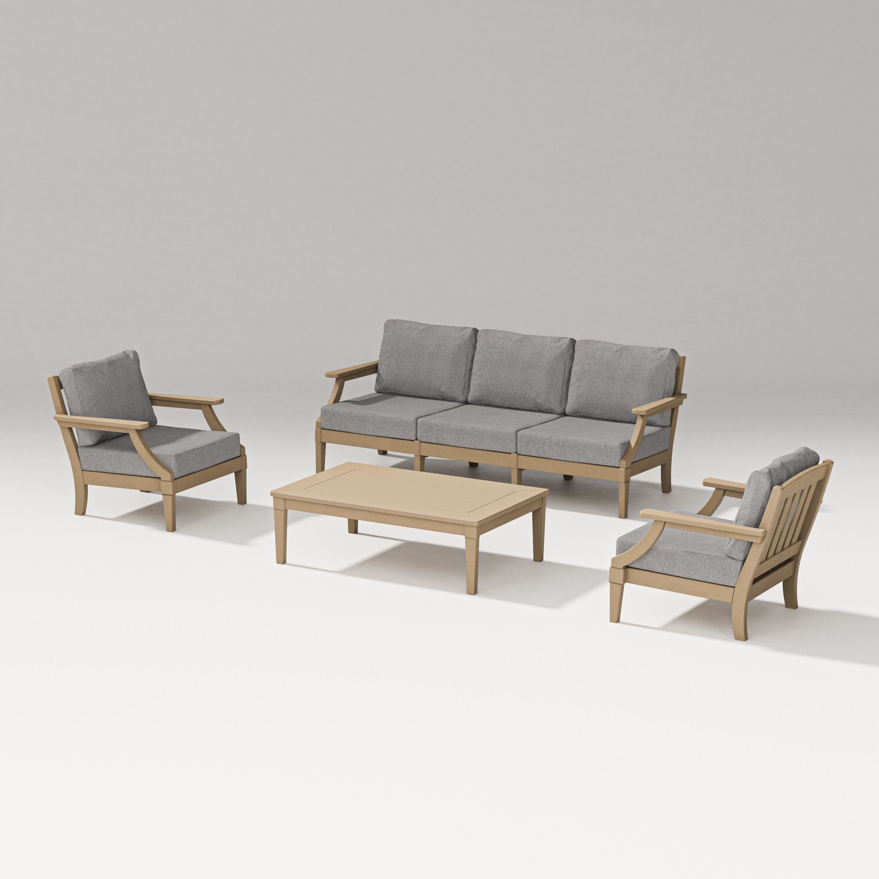 Estate 4-Piece Lounge Sofa Set in Vintage Sahara / Grey Mist