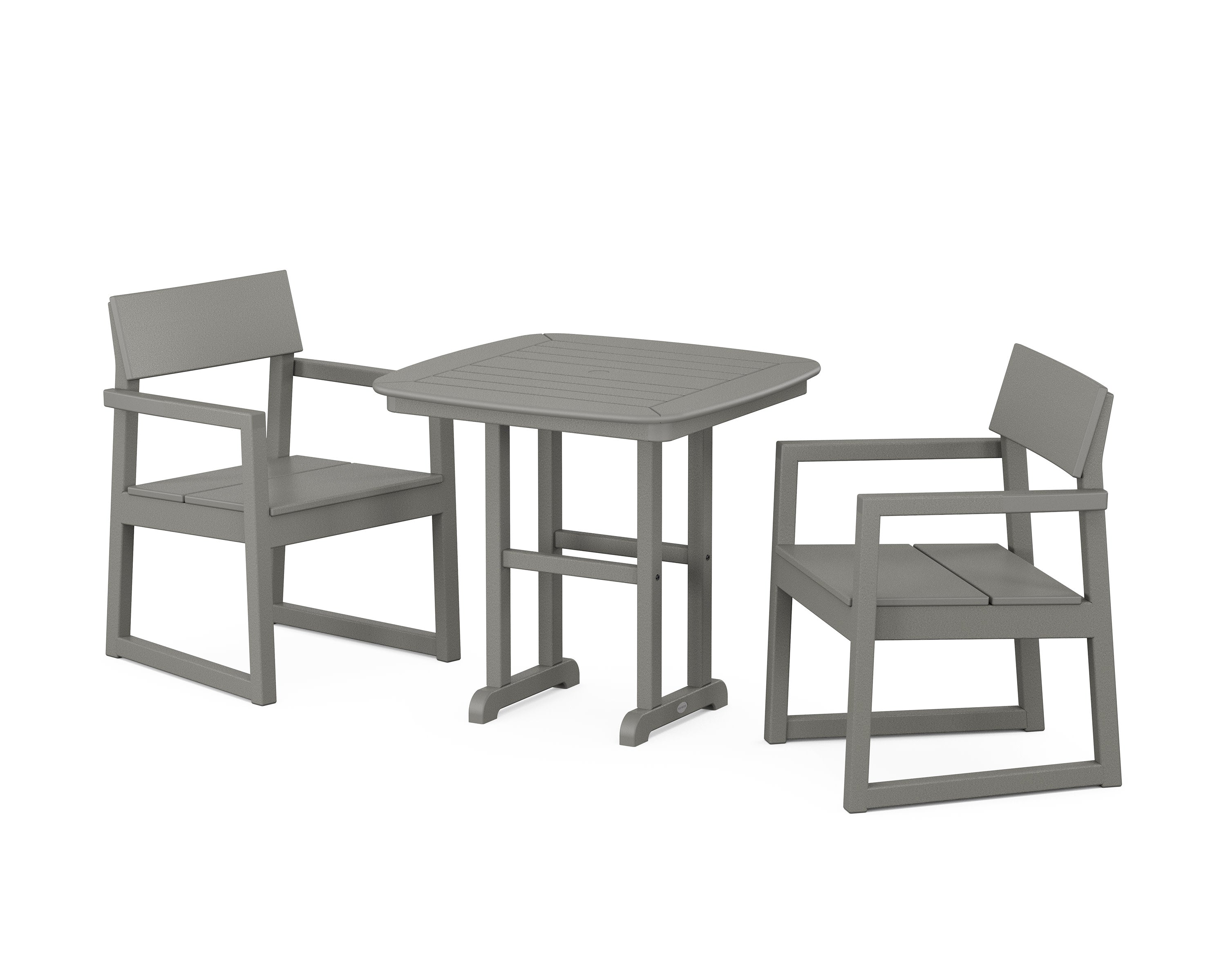 EDGE 3-Piece Dining Set in Slate Grey