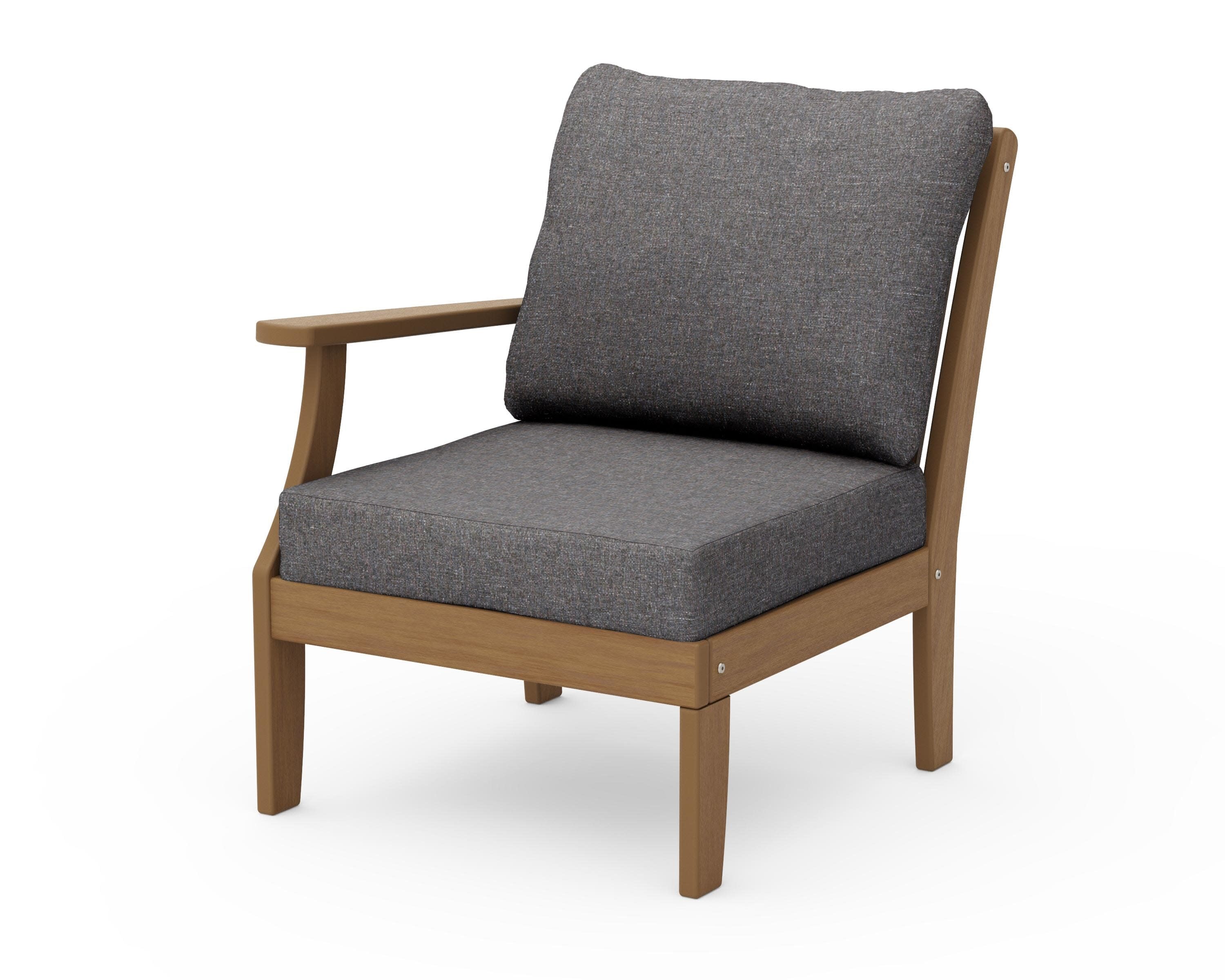 Braxton Modular Left Arm Chair in Natural / Ash Charcoal