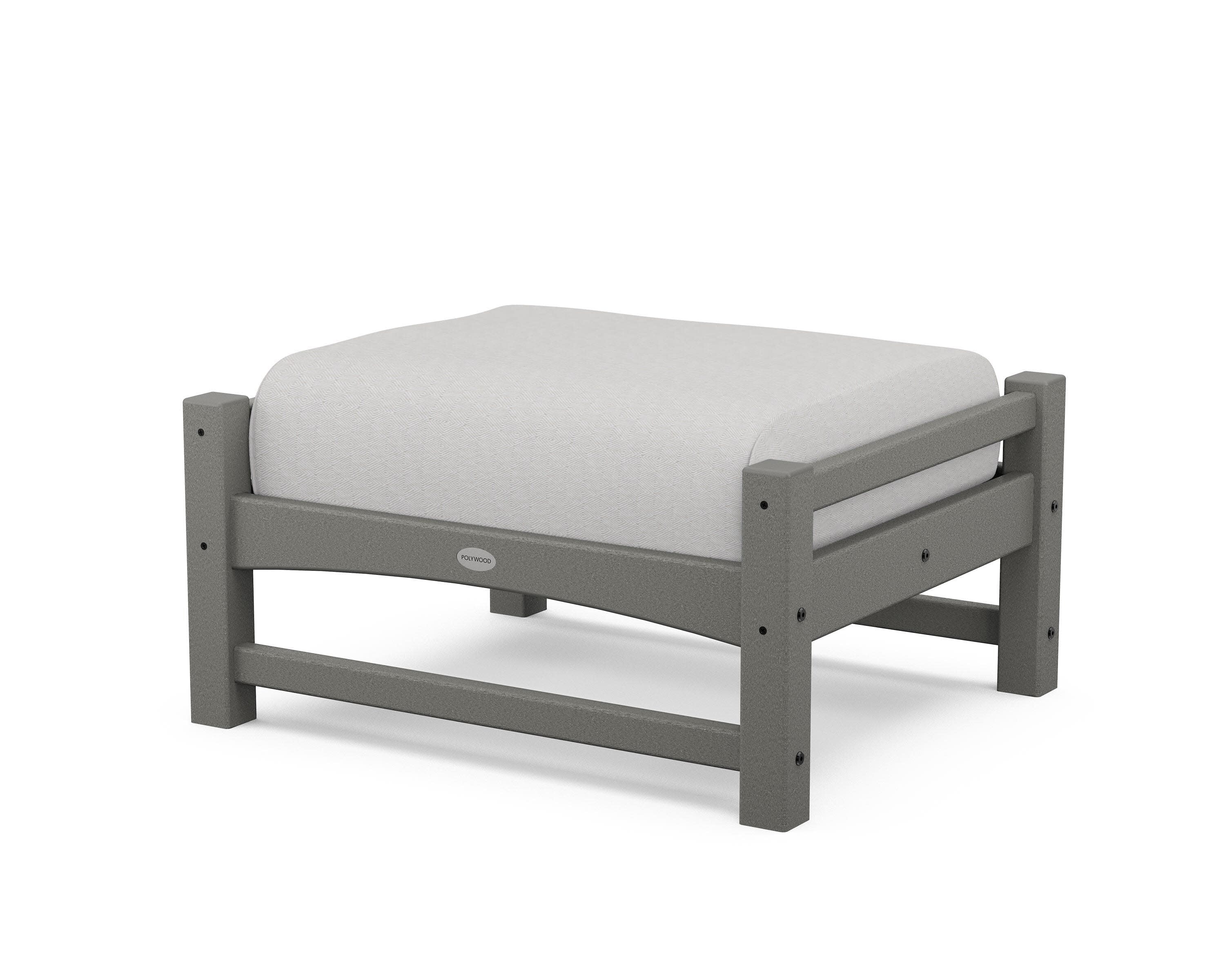 Club Ottoman in Slate Grey / Diamond in the Rough