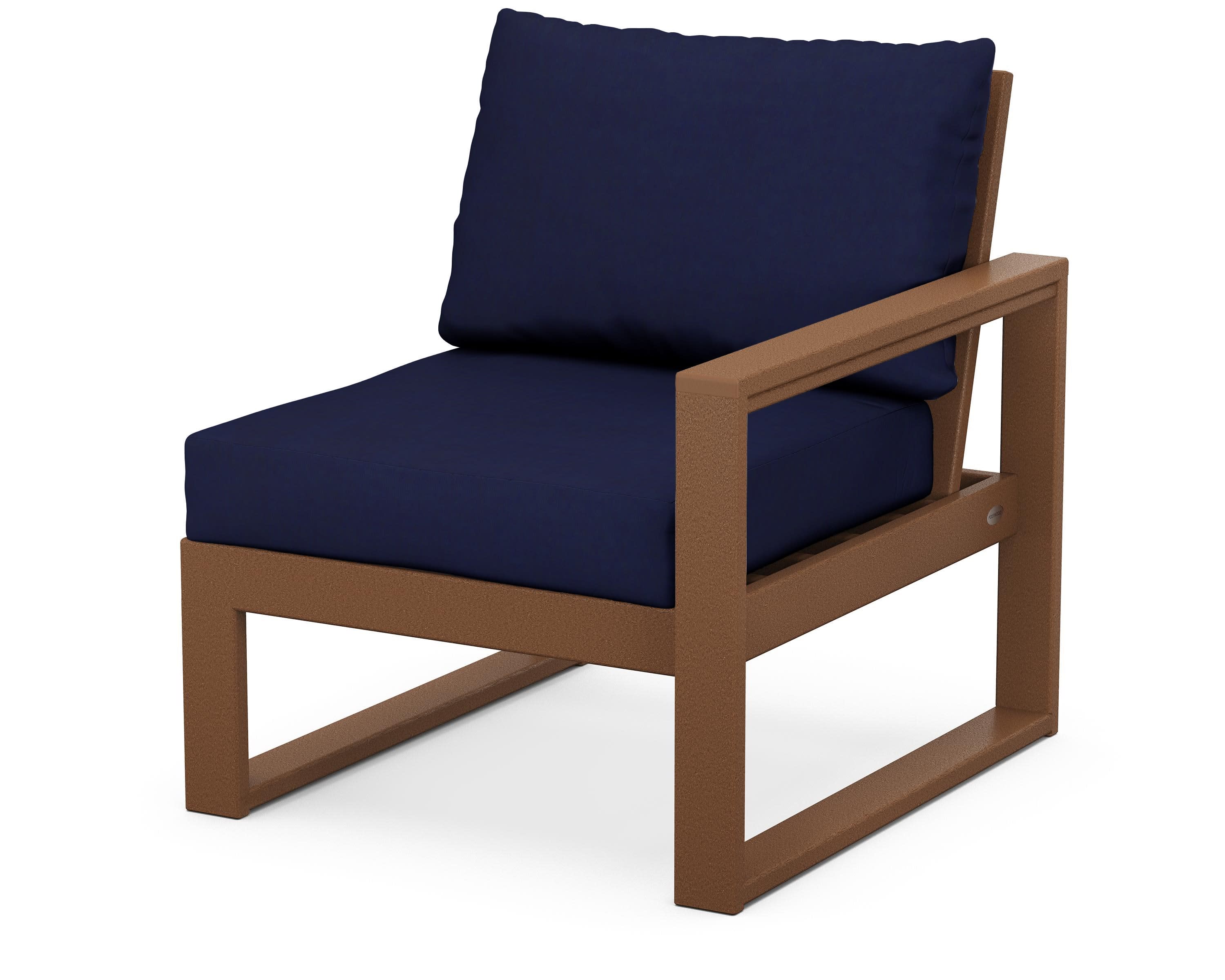 EDGE Modular Right Arm Chair in Teak / Navy
