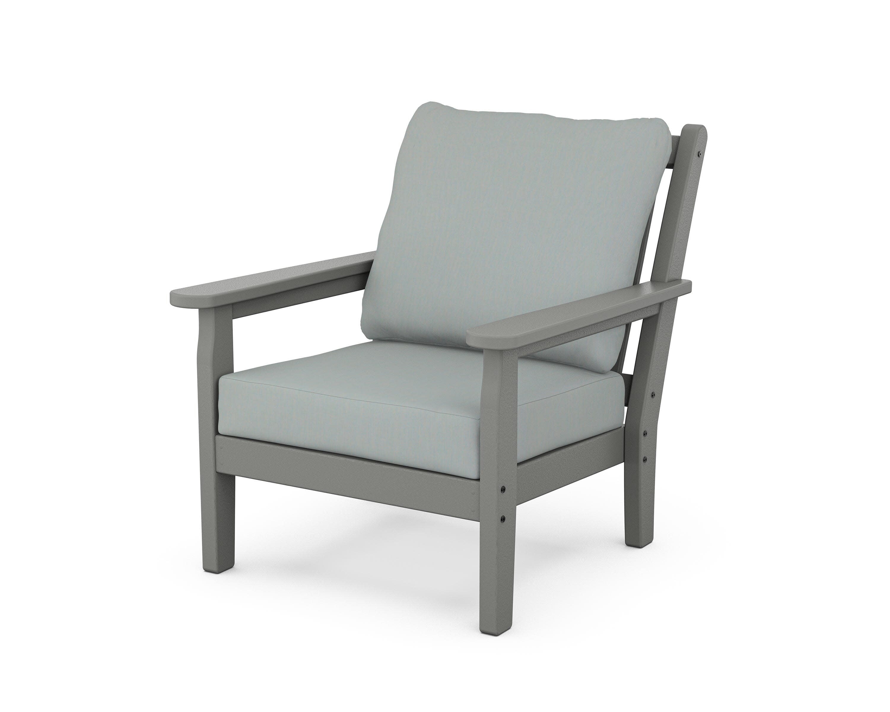 Chippendale Deep Seating Chair in Slate Grey / Spa