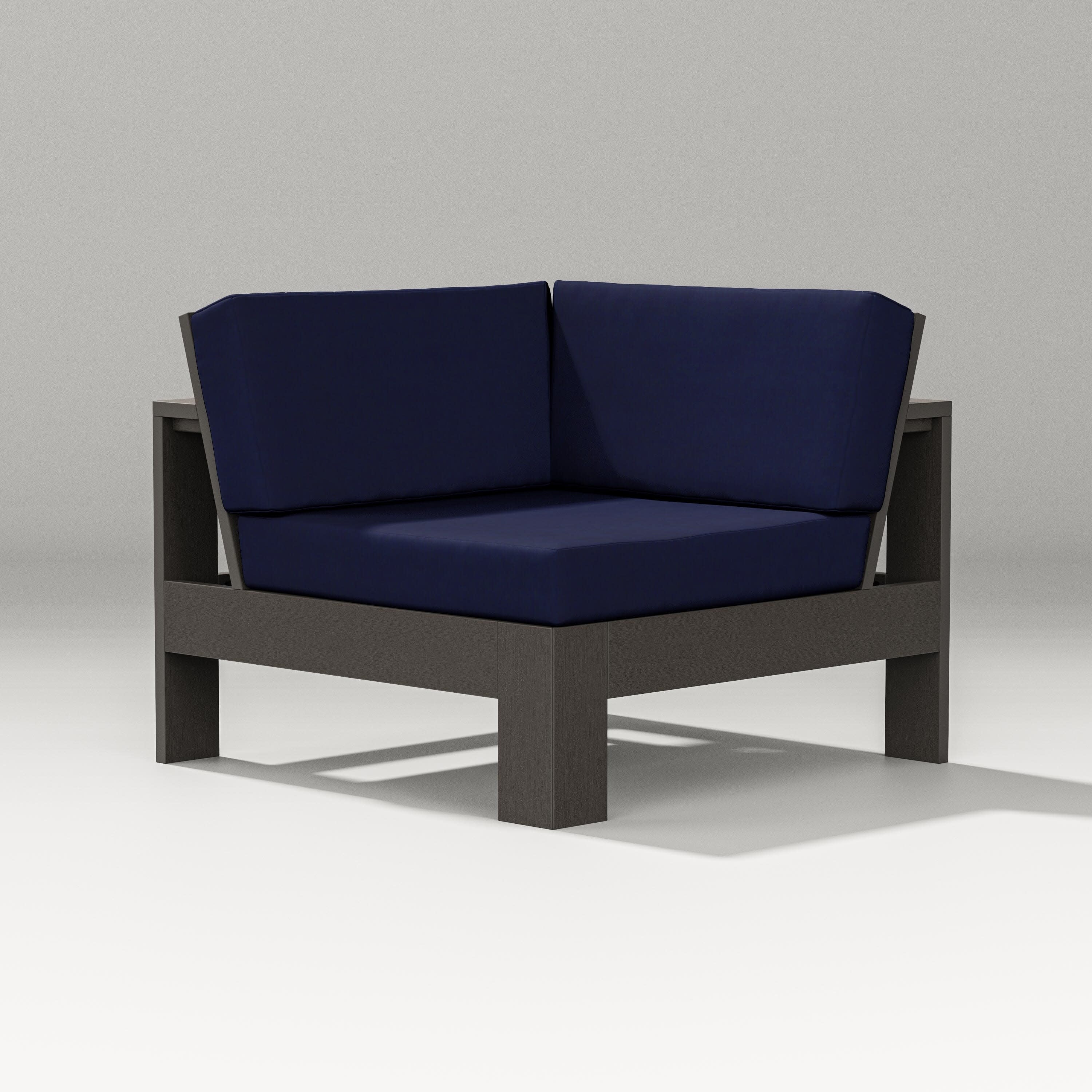 Latitude Modular Corner Chair in Vintage Coffee / Navy