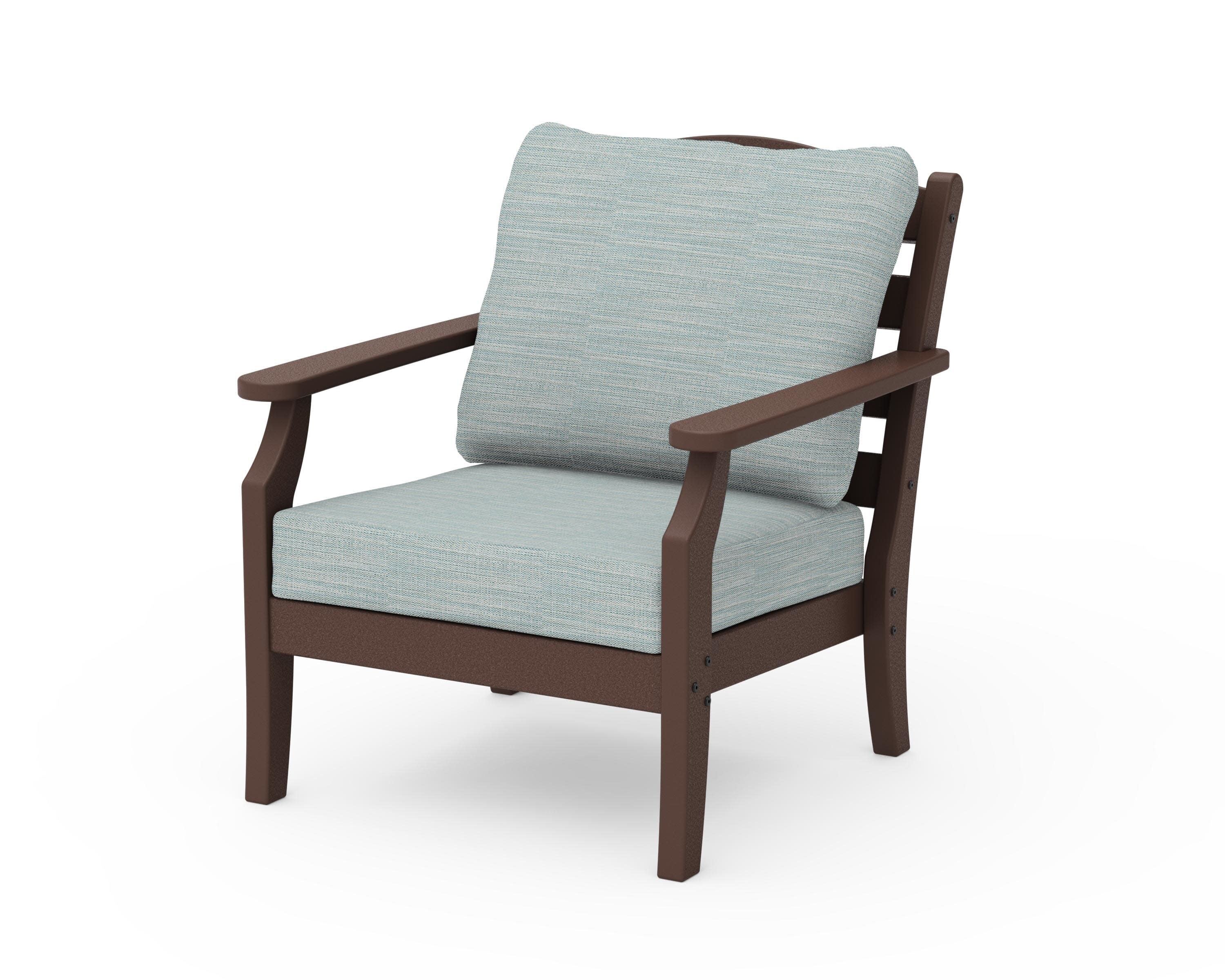 Savannah Deep Seating Chair in Mahogany / Soothe Mist