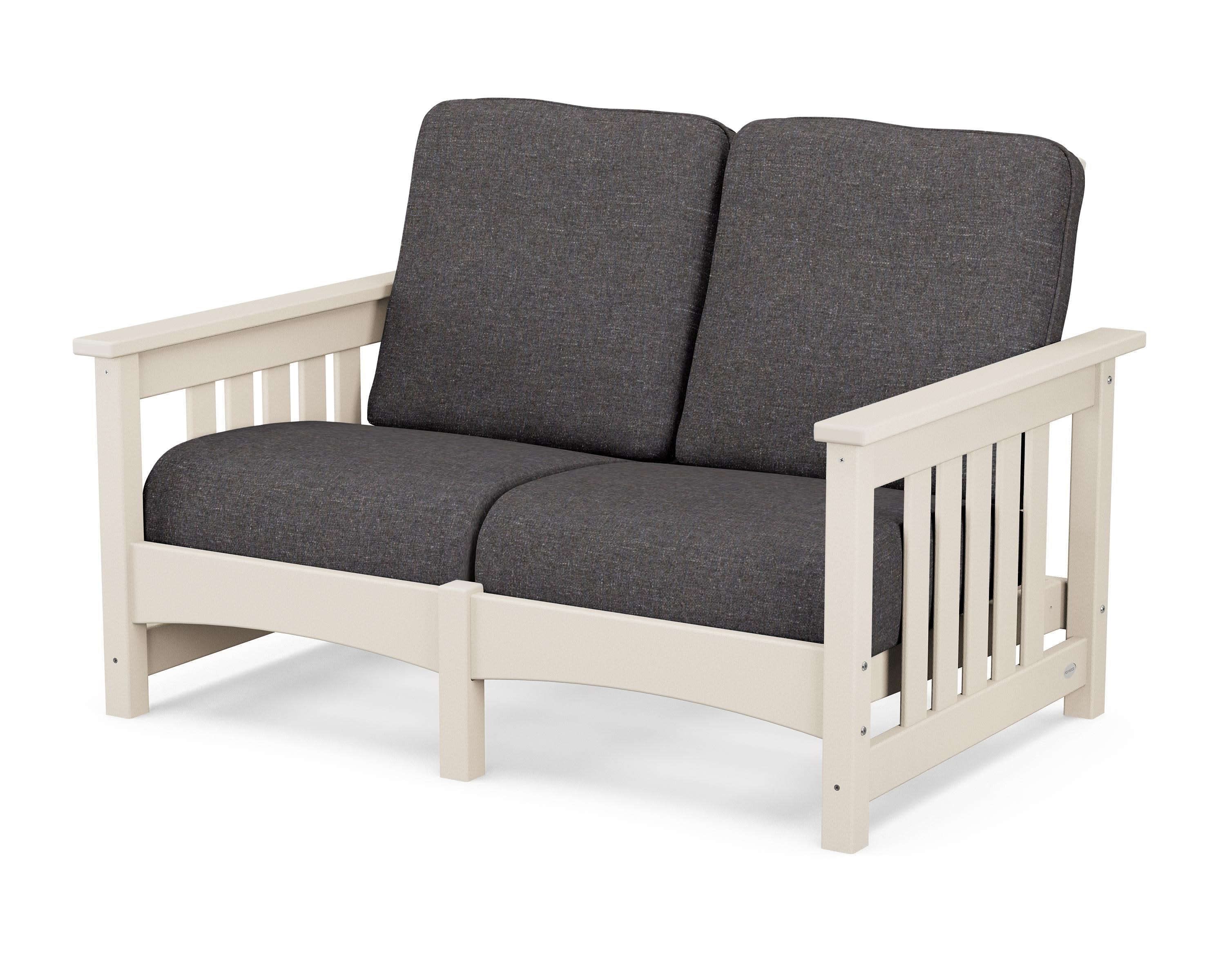 Club Mission Loveseat in Sand / Ash Charcoal
