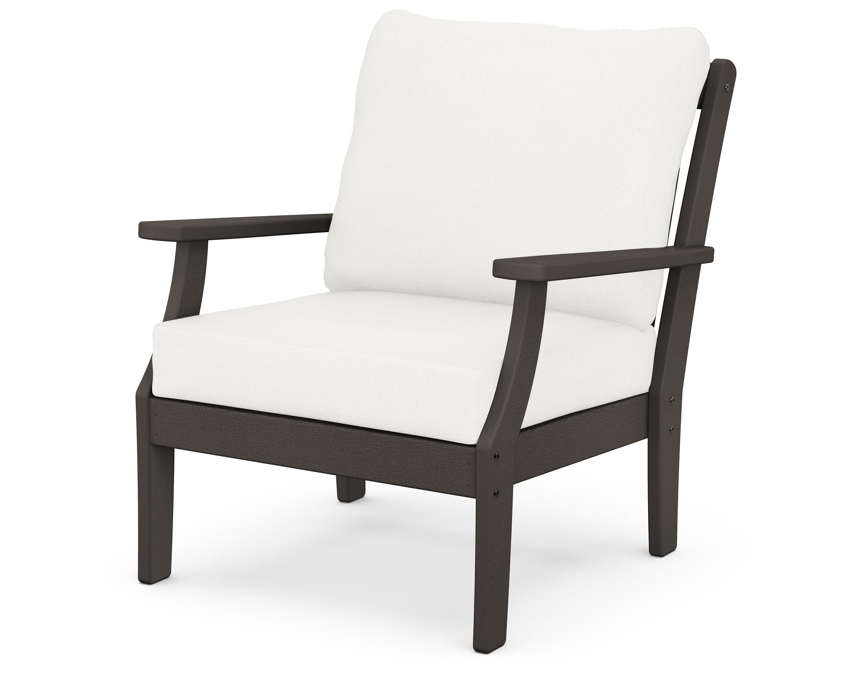 Braxton Deep Seating Chair in Vintage Coffee / Natural Linen