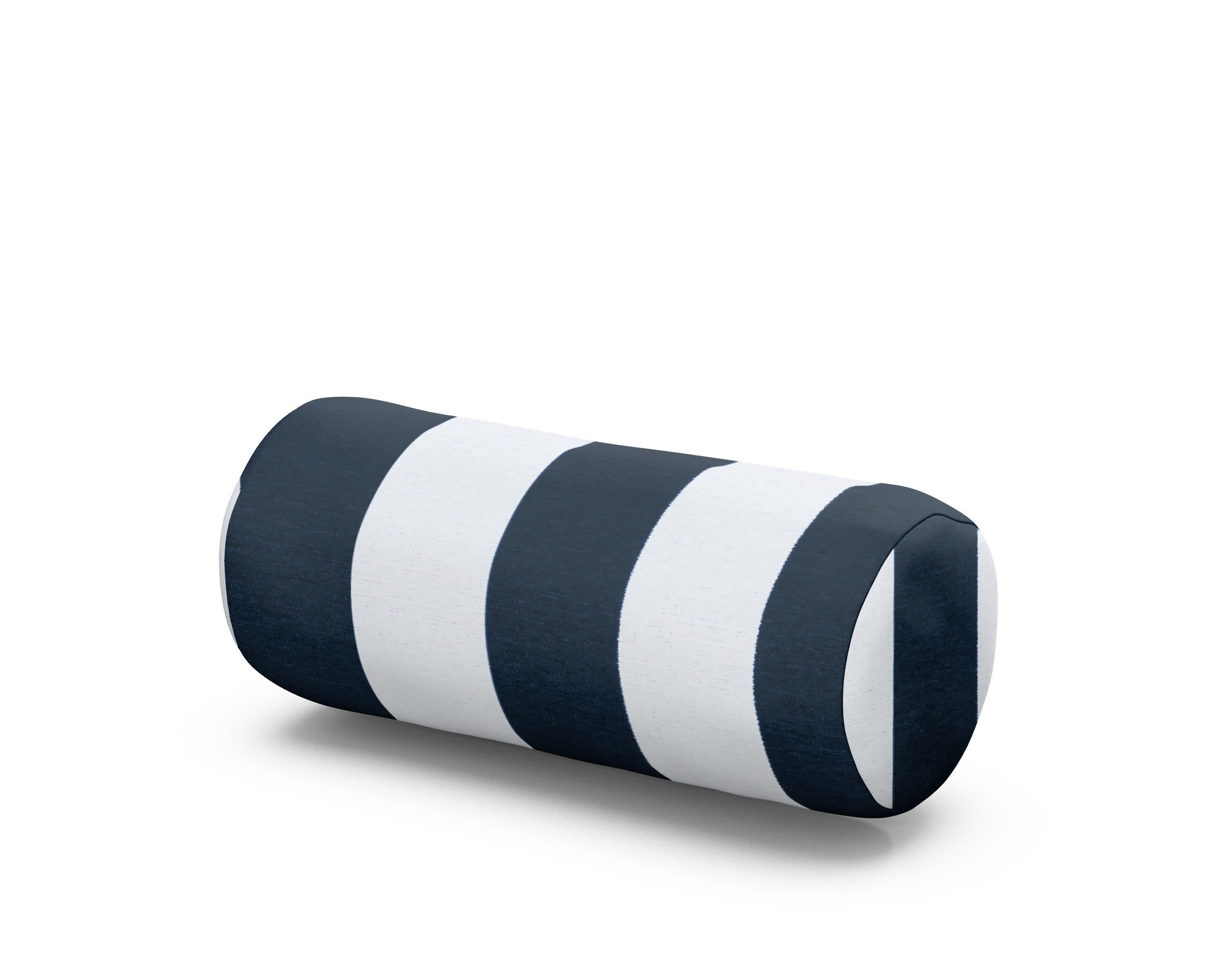 Headrest Pillow - Two Strap in Cabana Stripe Marine Indigo
