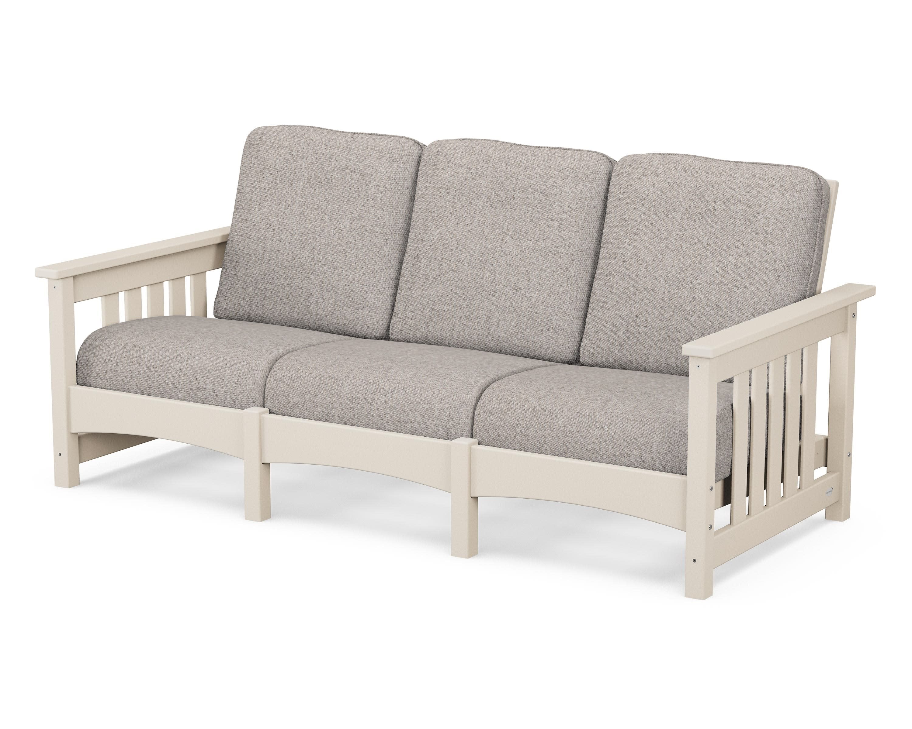 Club Mission Sofa in Sand / Weathered Tweed