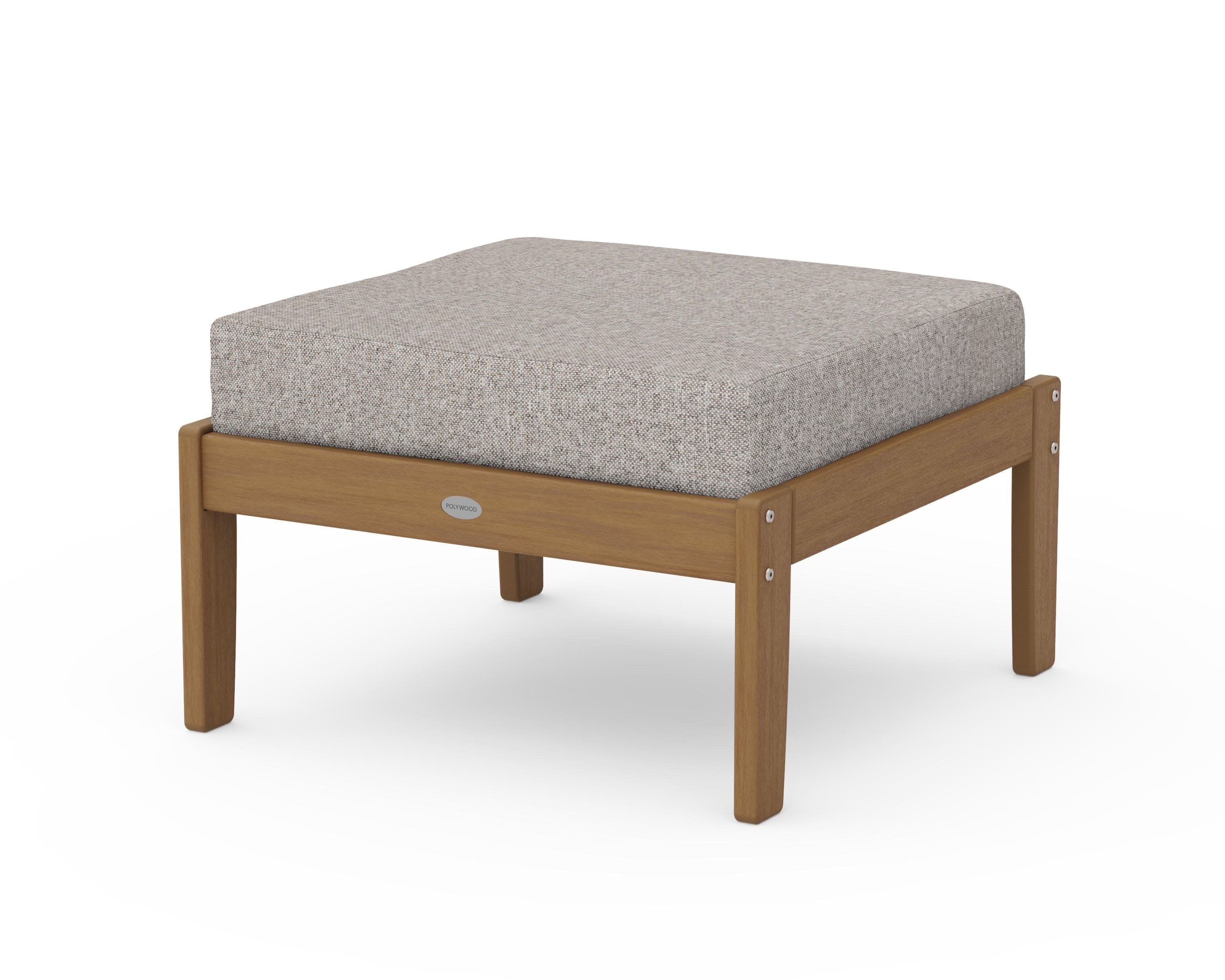 Braxton Deep Seating Ottoman in Natural / Weathered Tweed