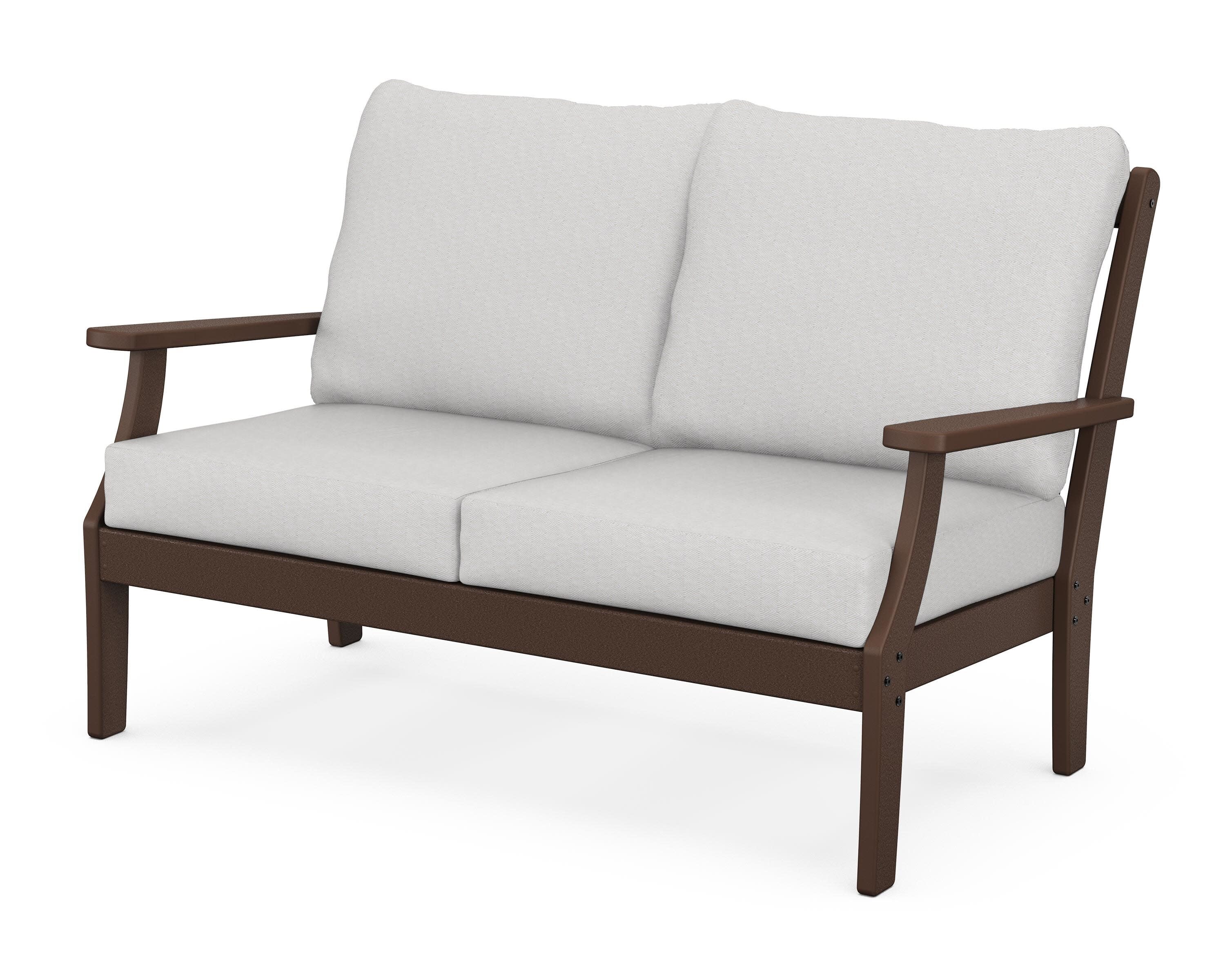 Braxton Deep Seating Loveseat in Mahogany / Diamond in the Rough
