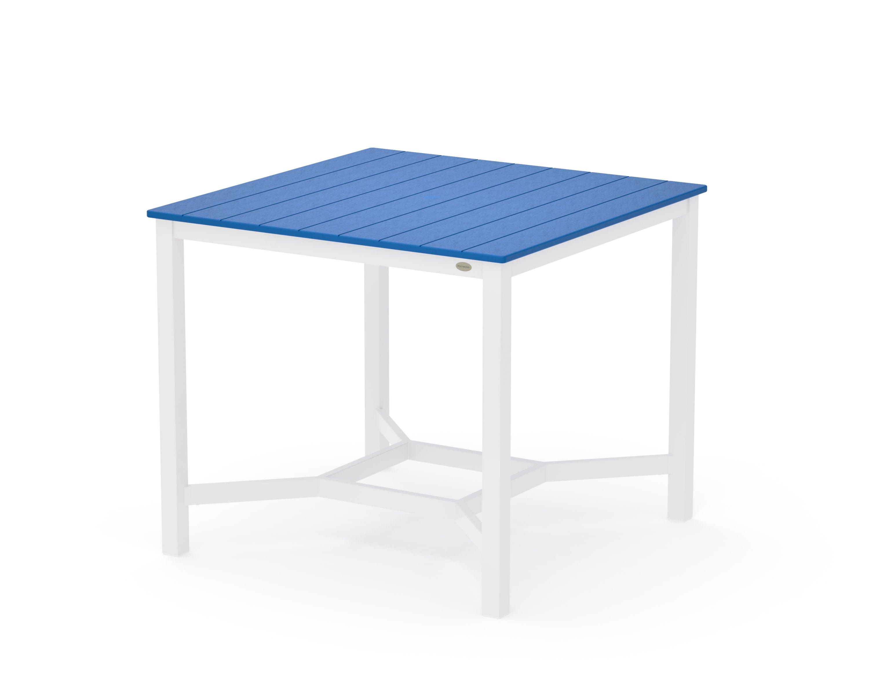 Main Street 42 x 42 Counter Table in White / Pacific Blue