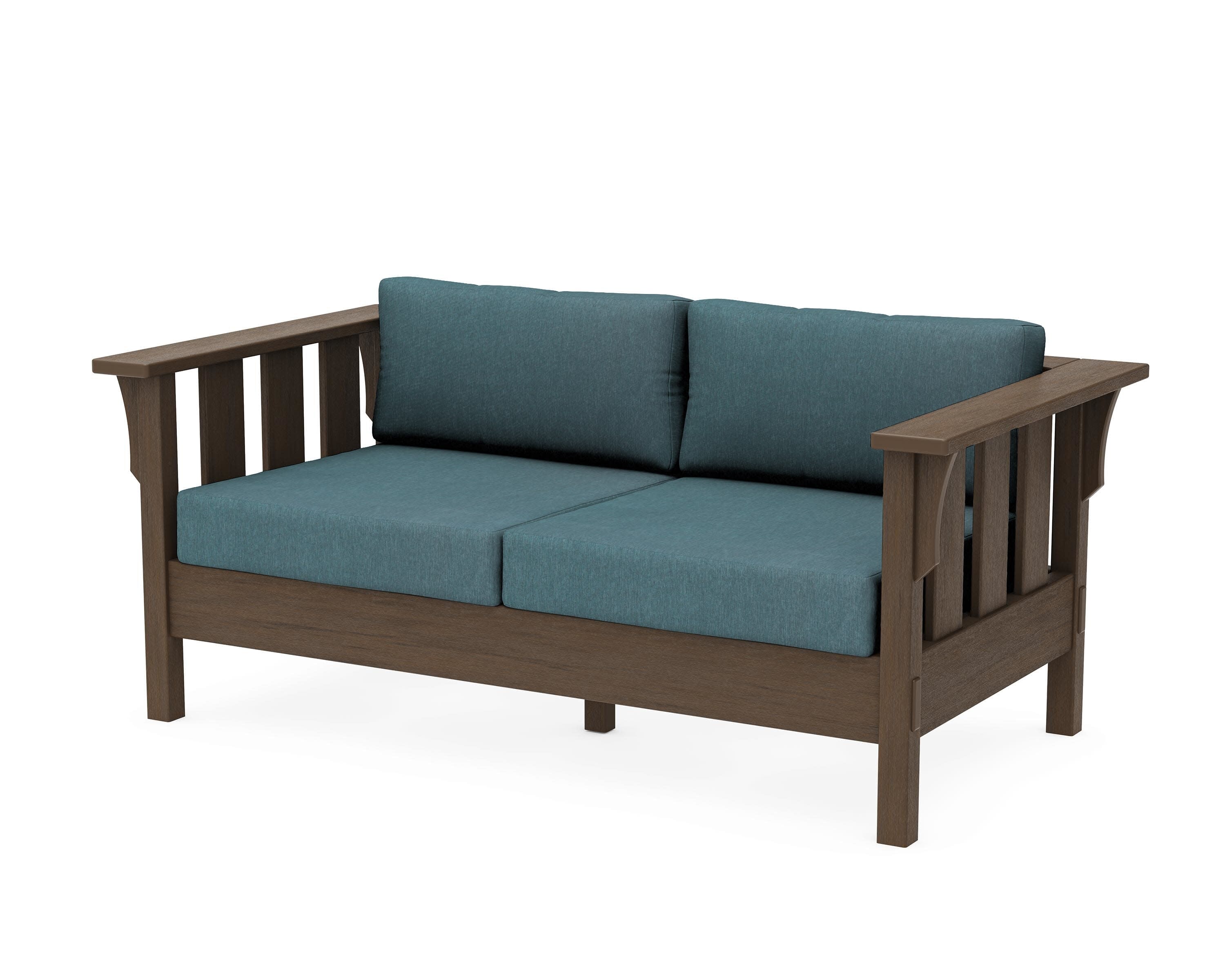 Acadia Deep Seating Loveseat in Kona / Ocean Teal
