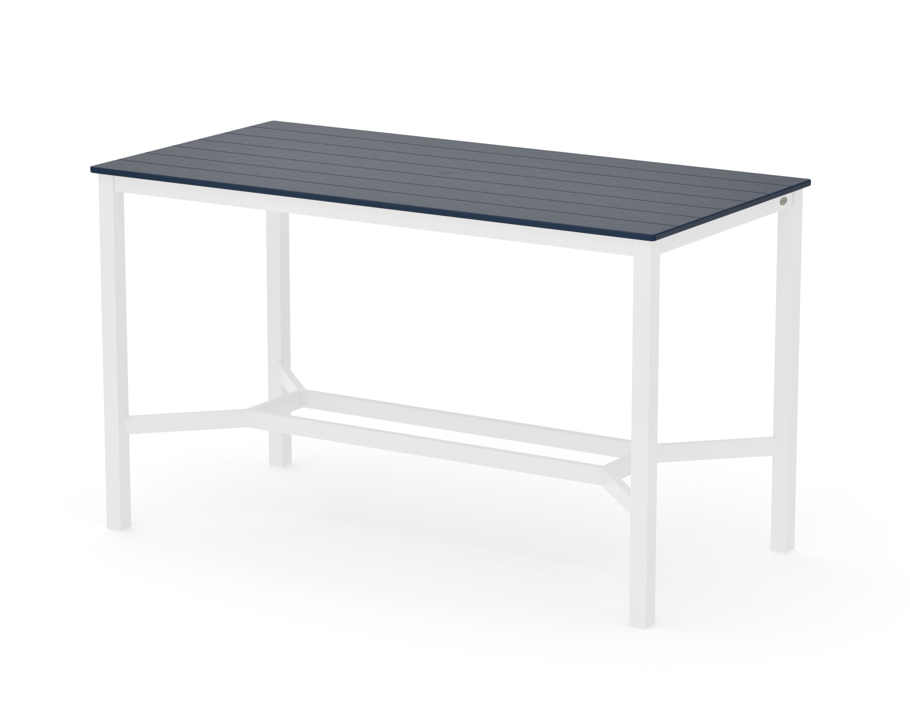 Main Street 36 x 72 Bar Table in White / Navy