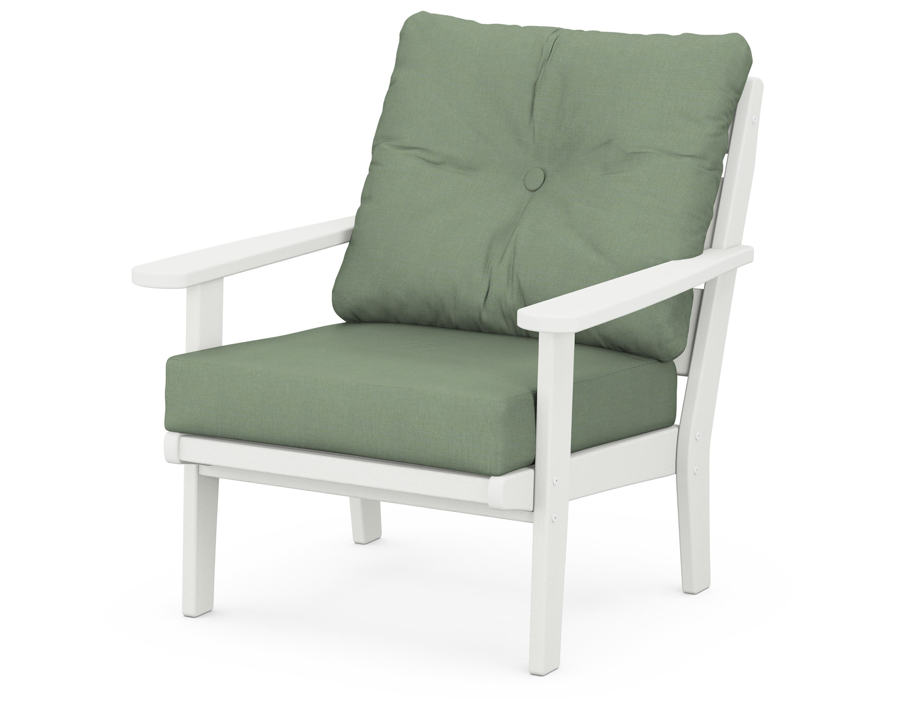 Lakeside Deep Seating Chair in Vintage White / Exhale Rainwashed