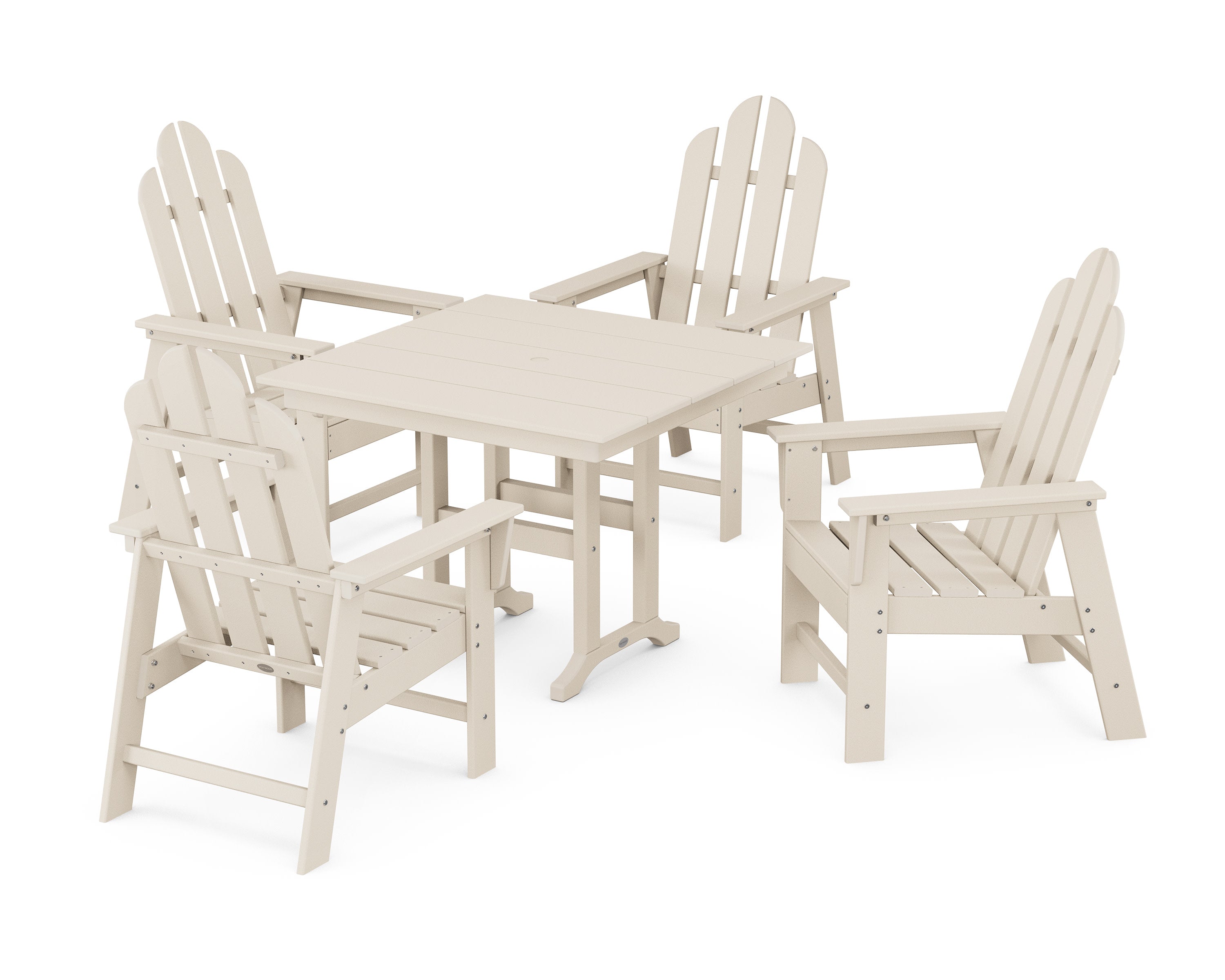 Long Island 5-Piece Farmhouse Dining Set in Sand