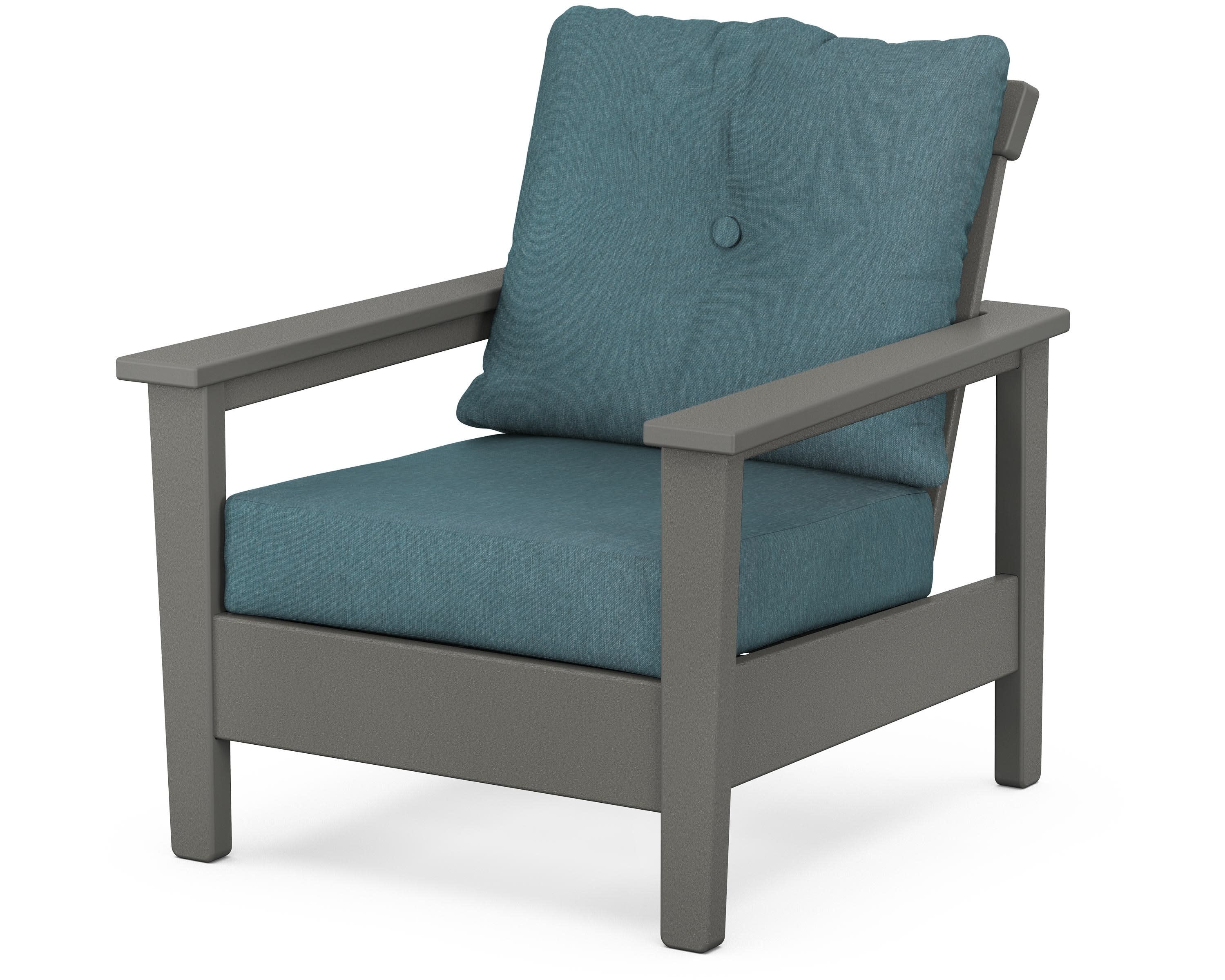 Prescott Deep Seating Chair in Slate Grey / Ocean Teal