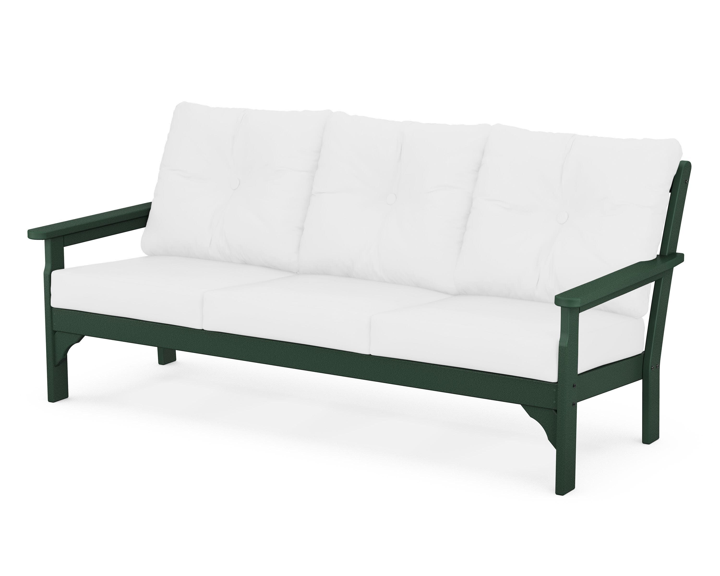 Vineyard Deep Seating Sofa in Green / Natural