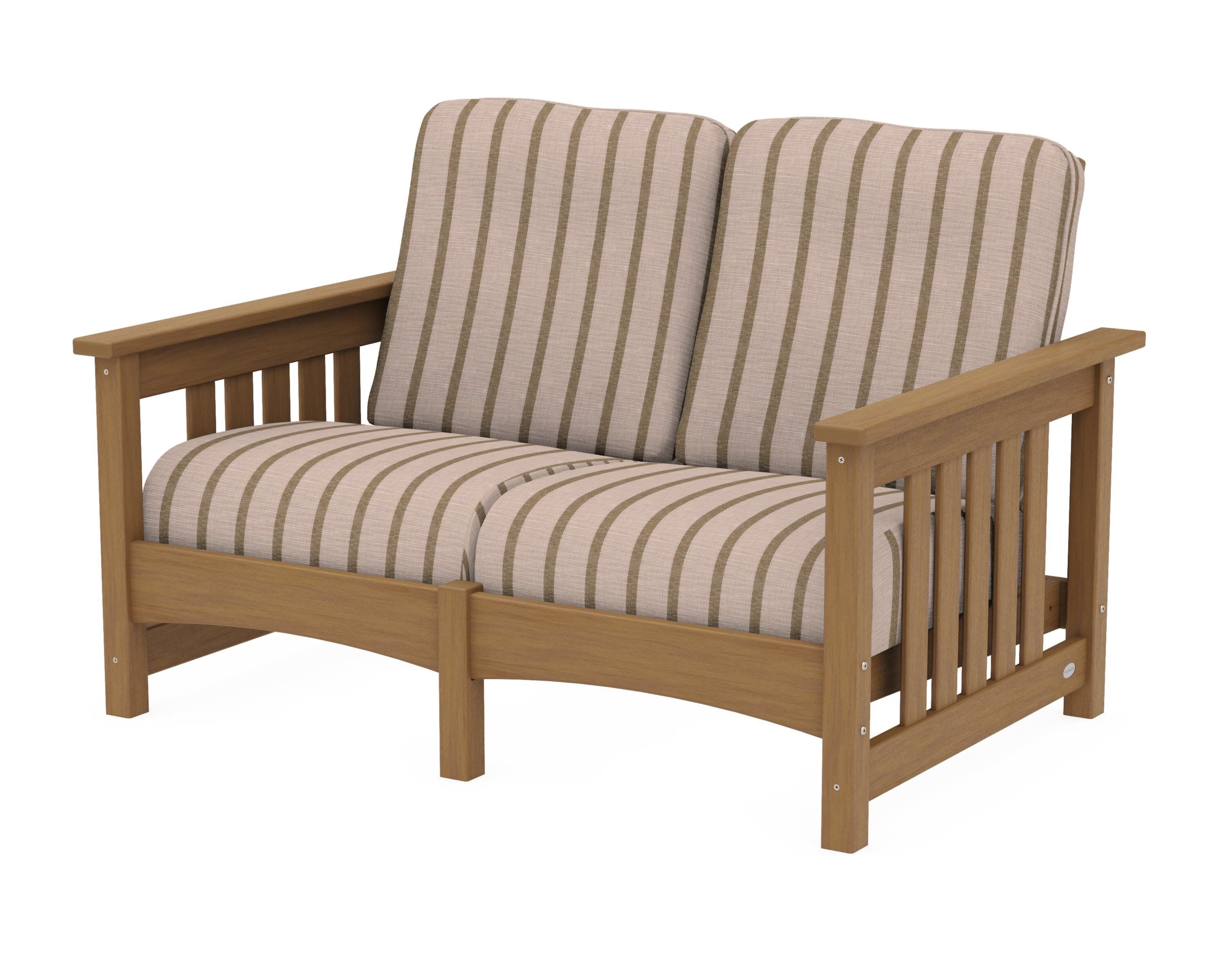 Club Mission Loveseat in Natural / Unwind Cameo