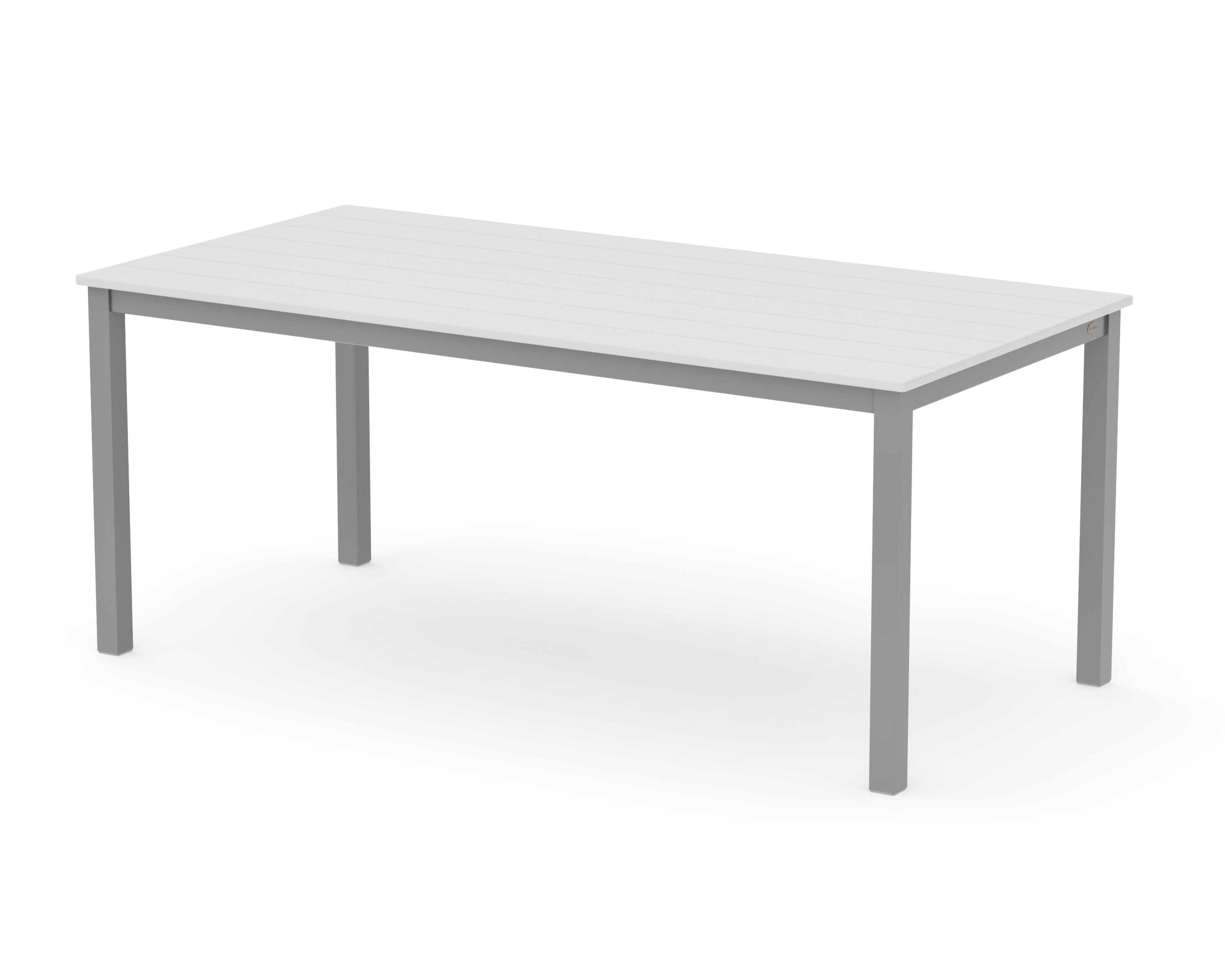 Main Street 36" x 72" Dining Table in Silver / Vintage White