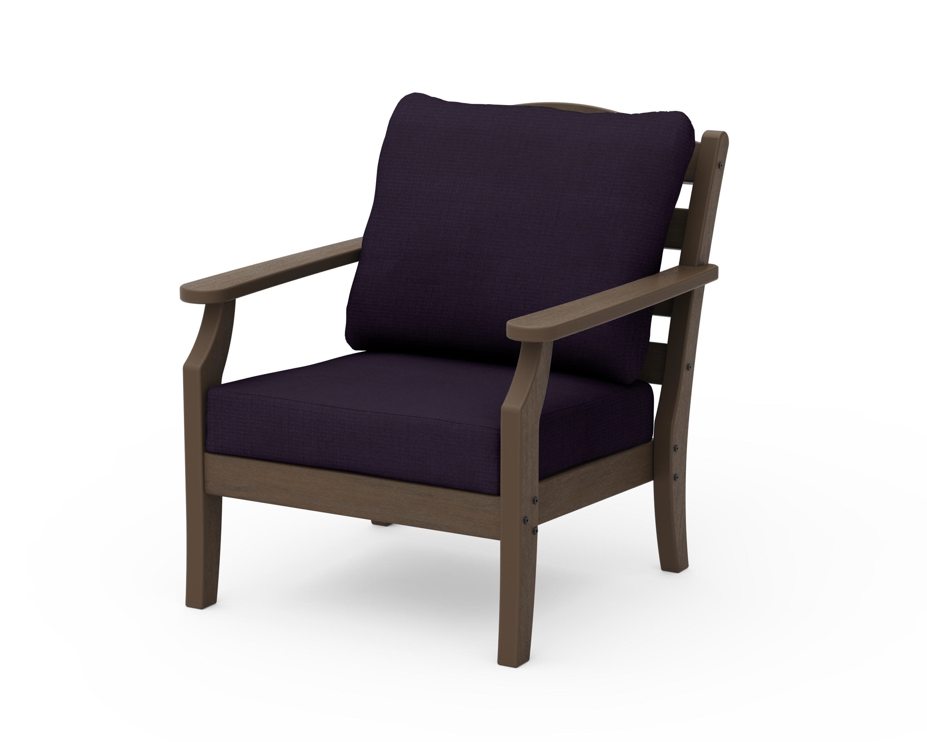 Savannah Deep Seating Chair in Kona / Navy Linen