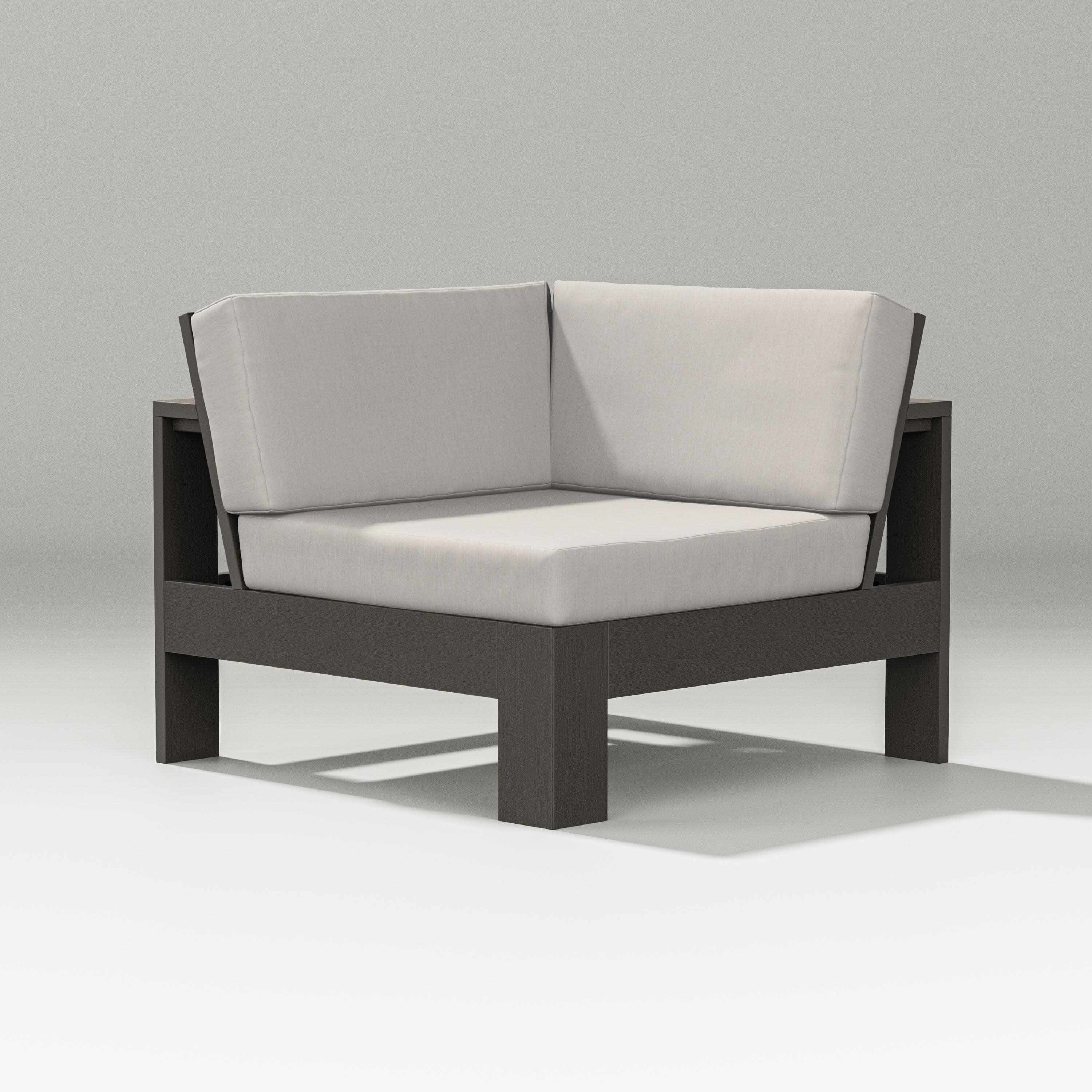 Latitude Modular Corner Chair in Vintage Coffee / Cast Ash