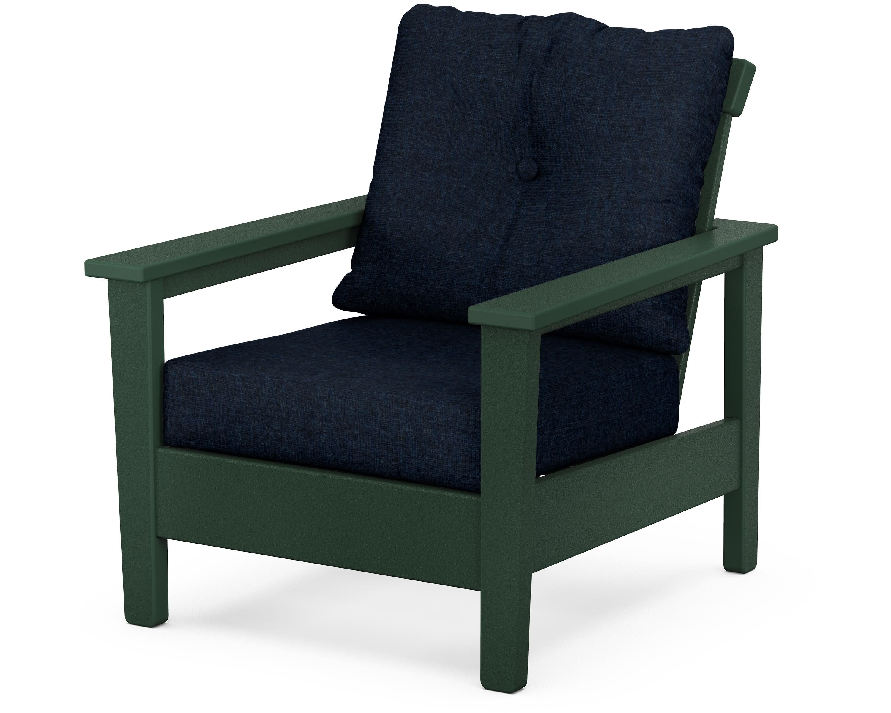 Prescott Deep Seating Chair in Green / Marine Indigo