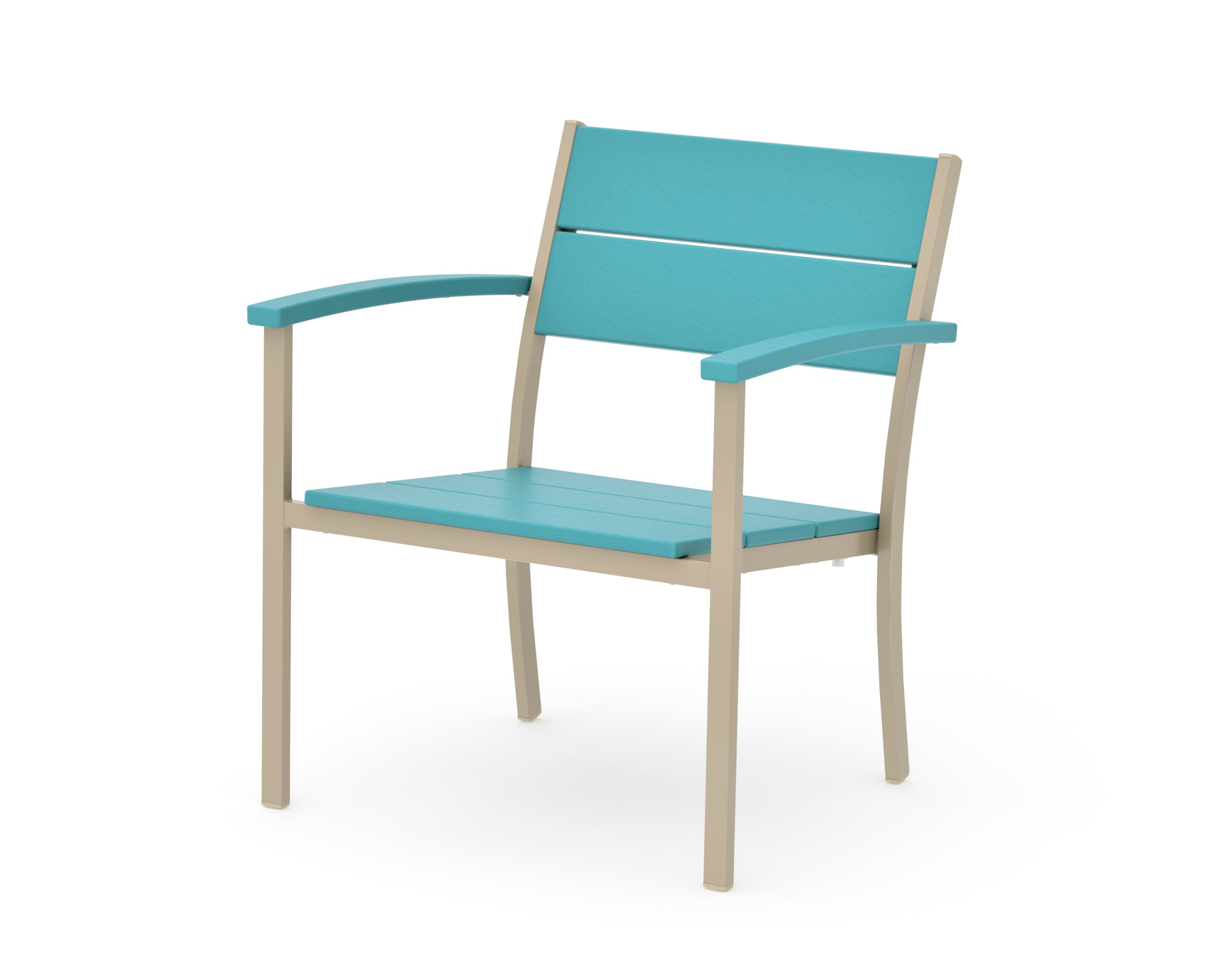 Main Street Stacking Lounge Arm Chair in Sand / Aruba