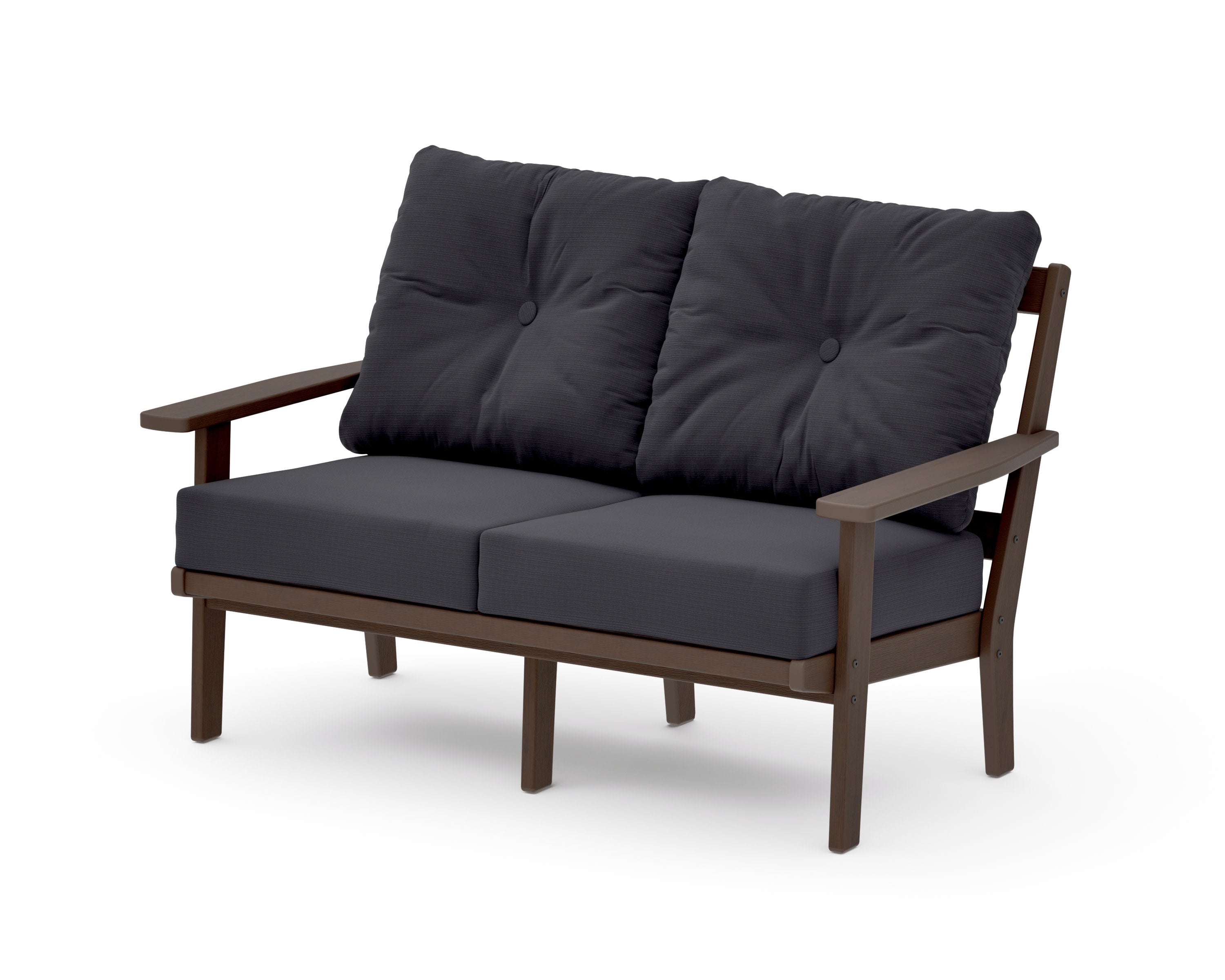 Prairie Deep SeatingLoveseat in Kona / Midnight Linen