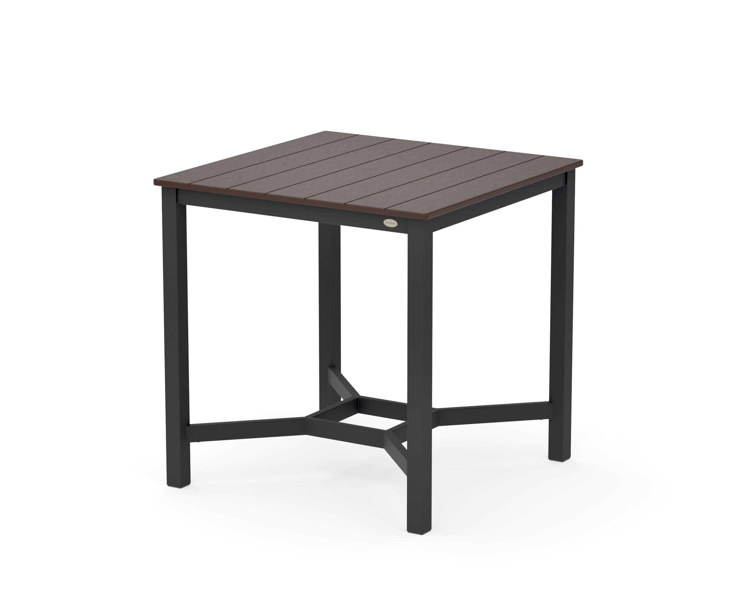 Main Street 36 x 36 Counter Table in Black / Mahogany