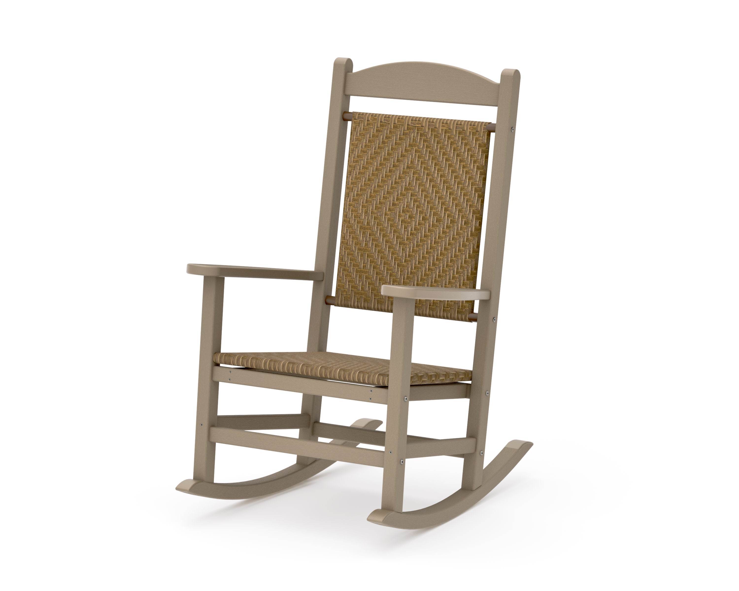Presidential Woven Rocking Chair in Vintage Sahara / Tigerwood