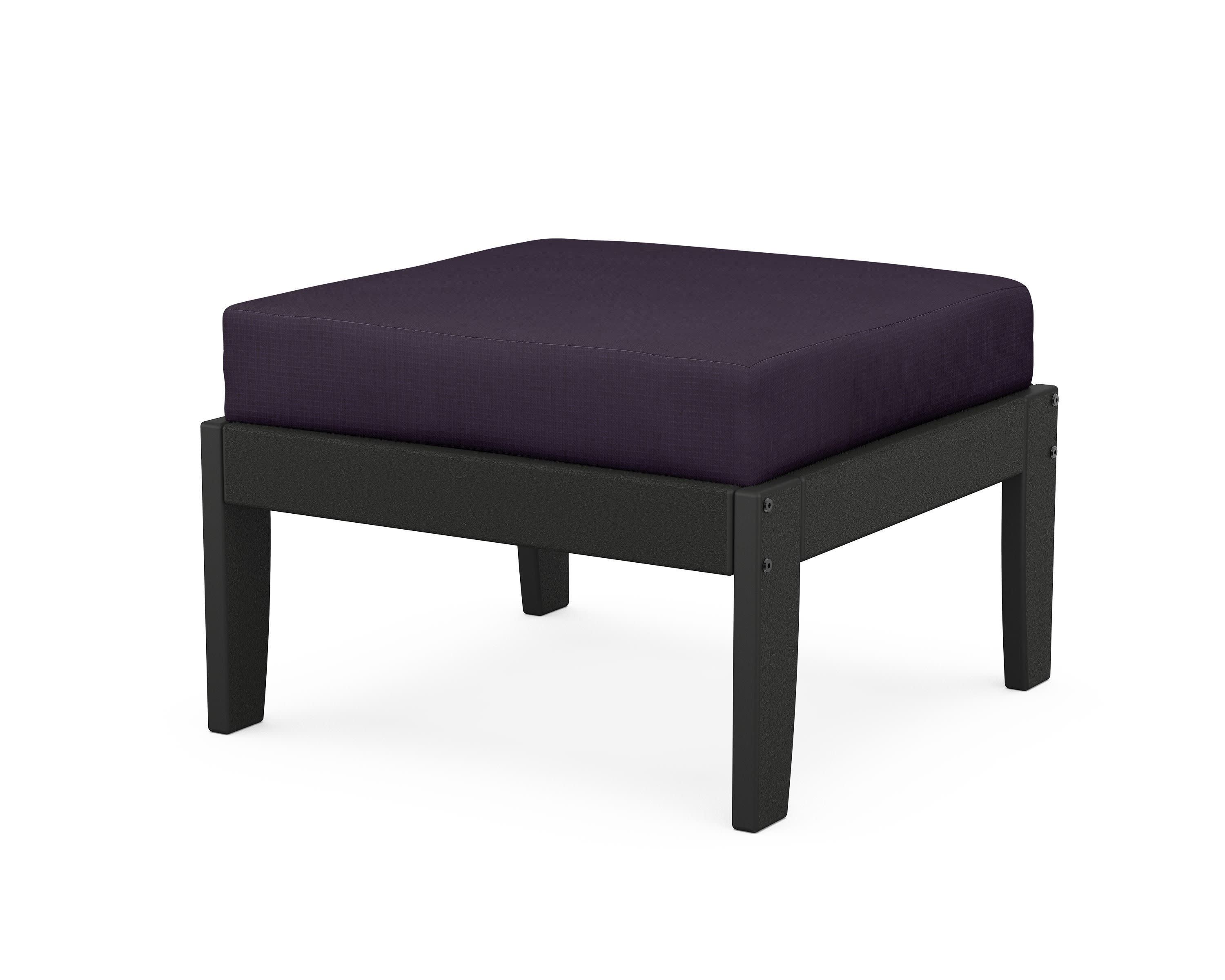 Modular Ottoman - Classic in Black / Navy Linen