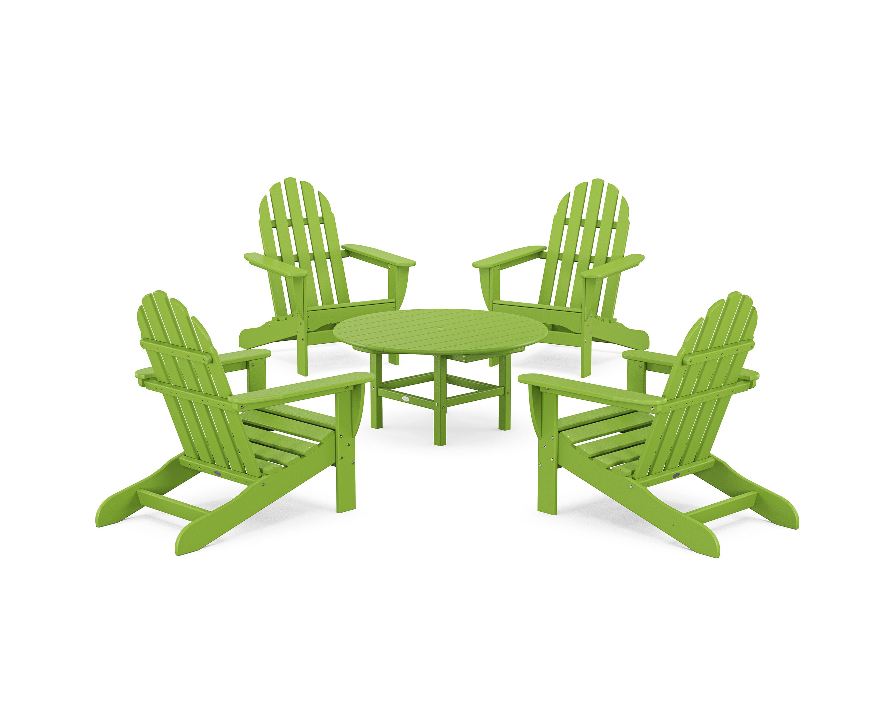 Classic Adirondack 5-Piece Conversation Set in Lime