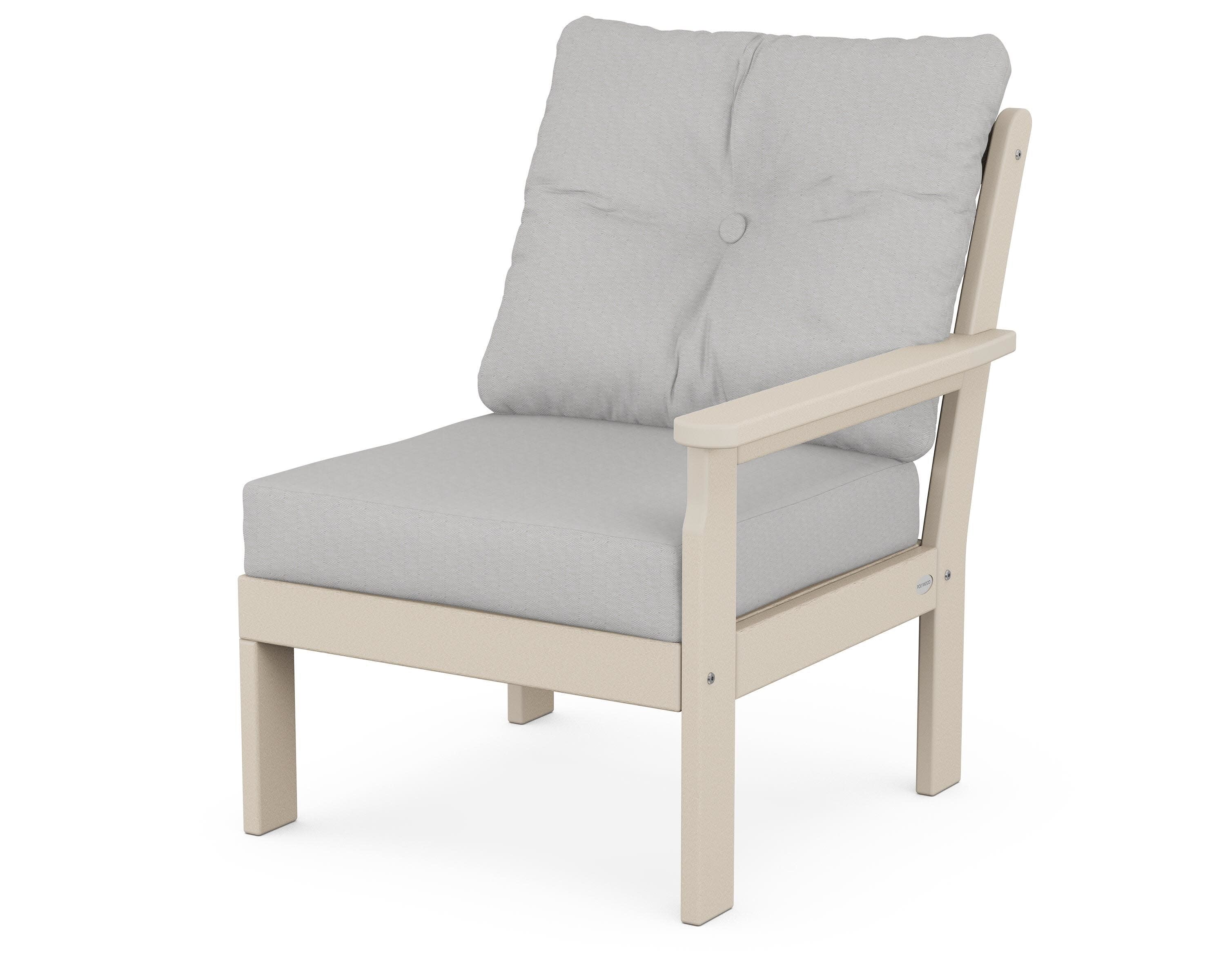 Vineyard Modular Right Arm Chair in Sand / Diamond in the Rough