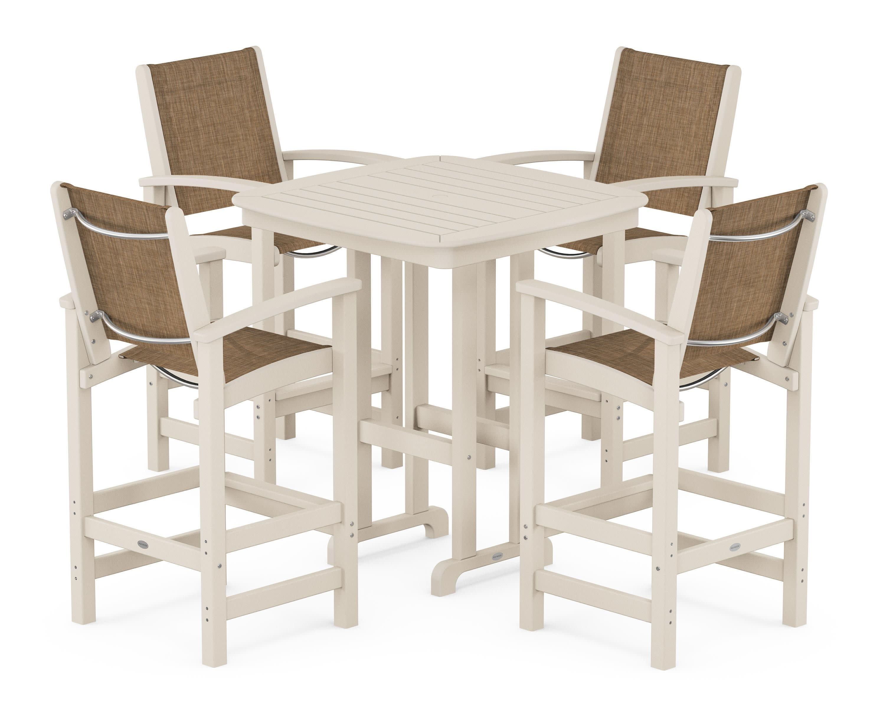 Coastal 5-Piece Bar Set in Sand / Burlap Sling