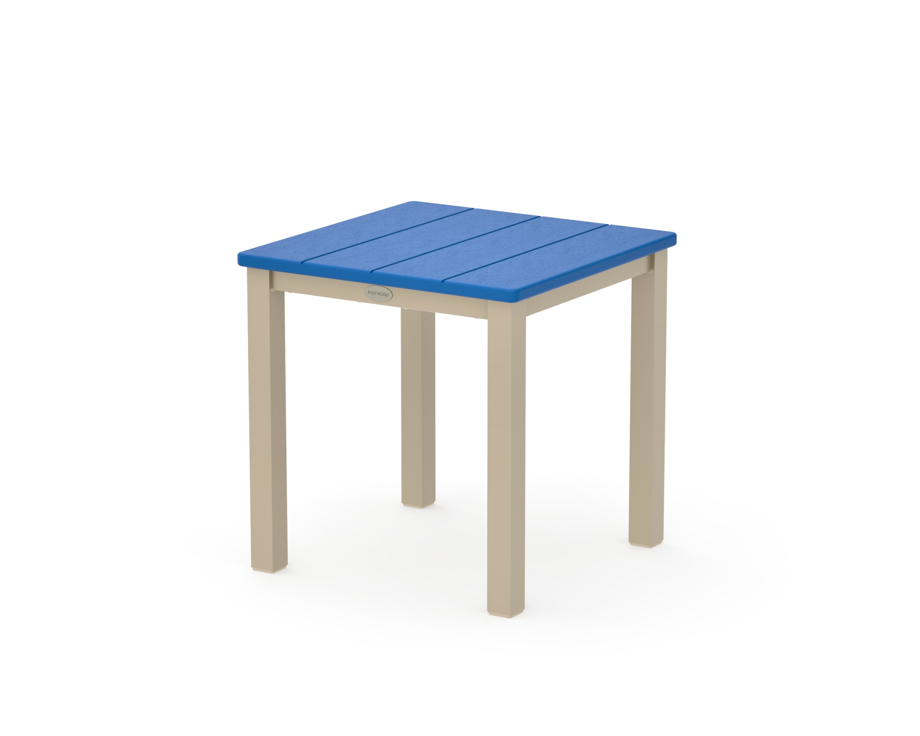 Main Street 18" Side Table in Sand / Pacific Blue