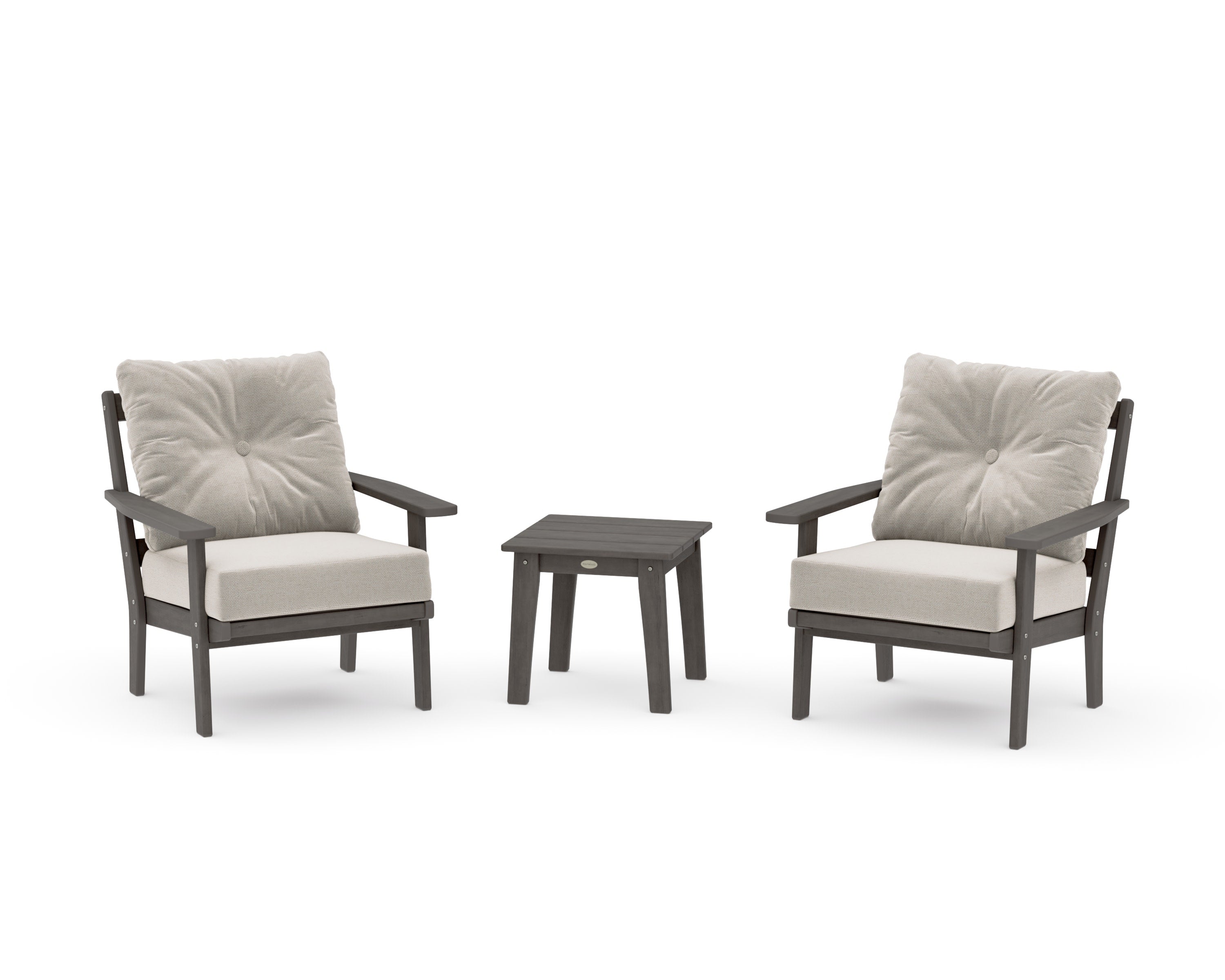 Prairie 3-Piece Deep Seating Set in Driftwood / Dune Burlap