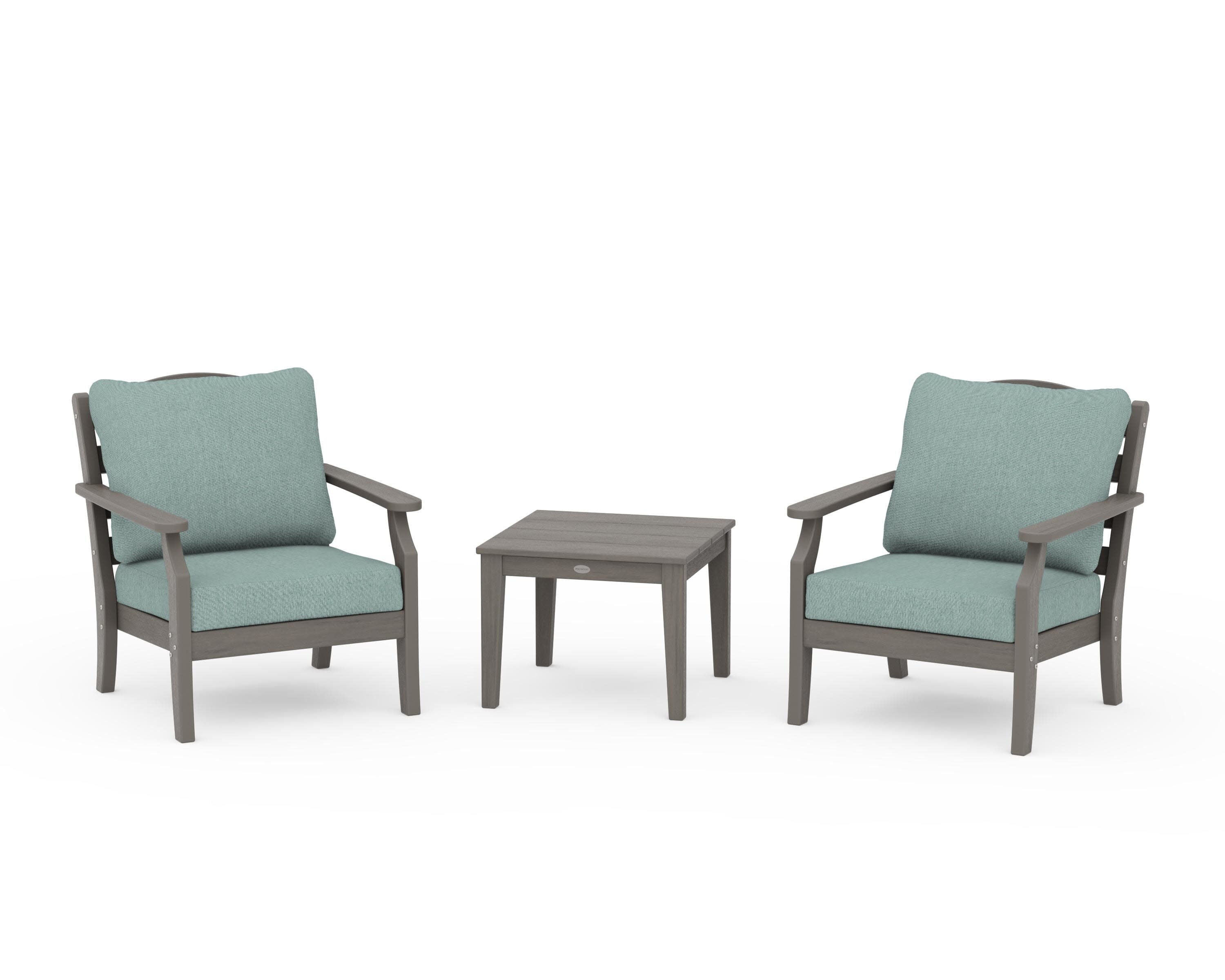 Savannah 3-Piece Deep Seating Set in Driftwood / Glacier Spa