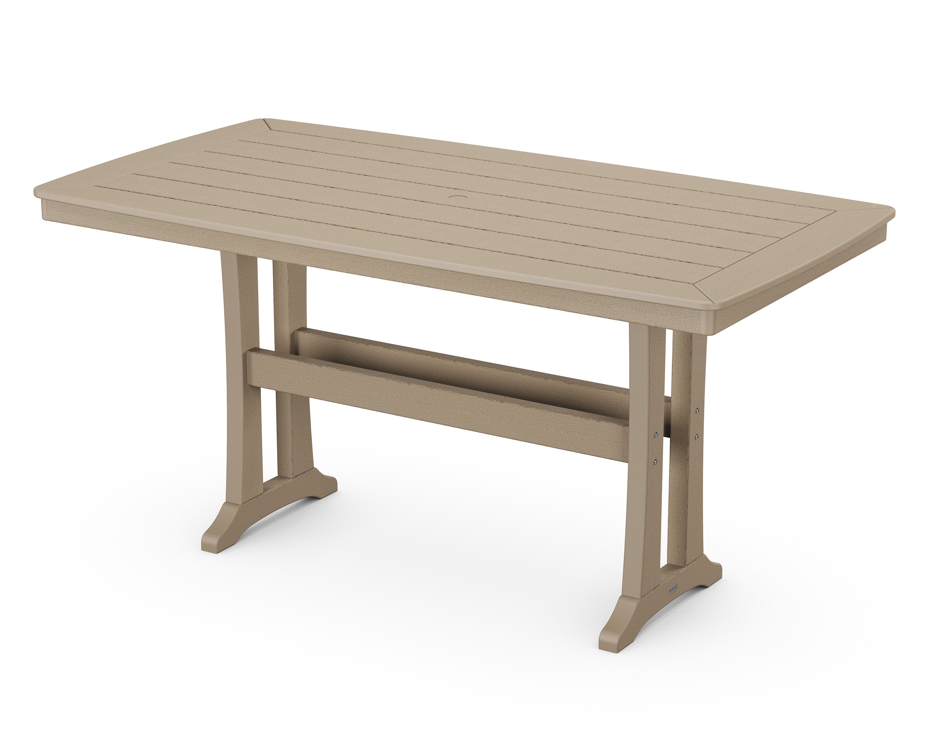 Nautical Trestle 38" x 73" Counter Table in Vintage Sahara
