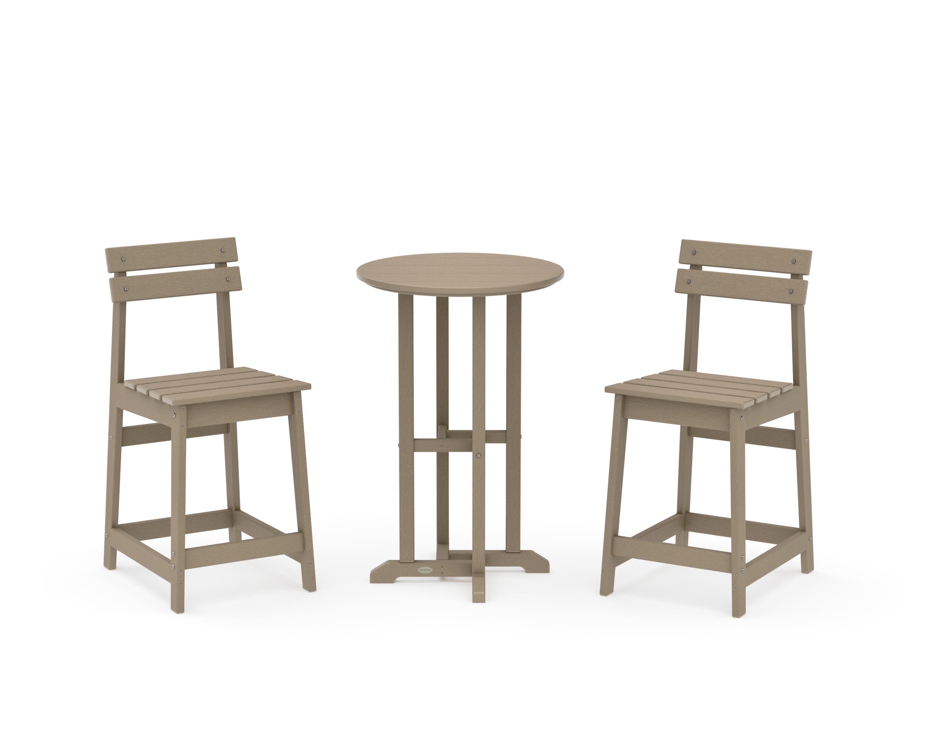 Modern Studio Plaza 3-Piece Bistro Counter Set in Vintage Sahara