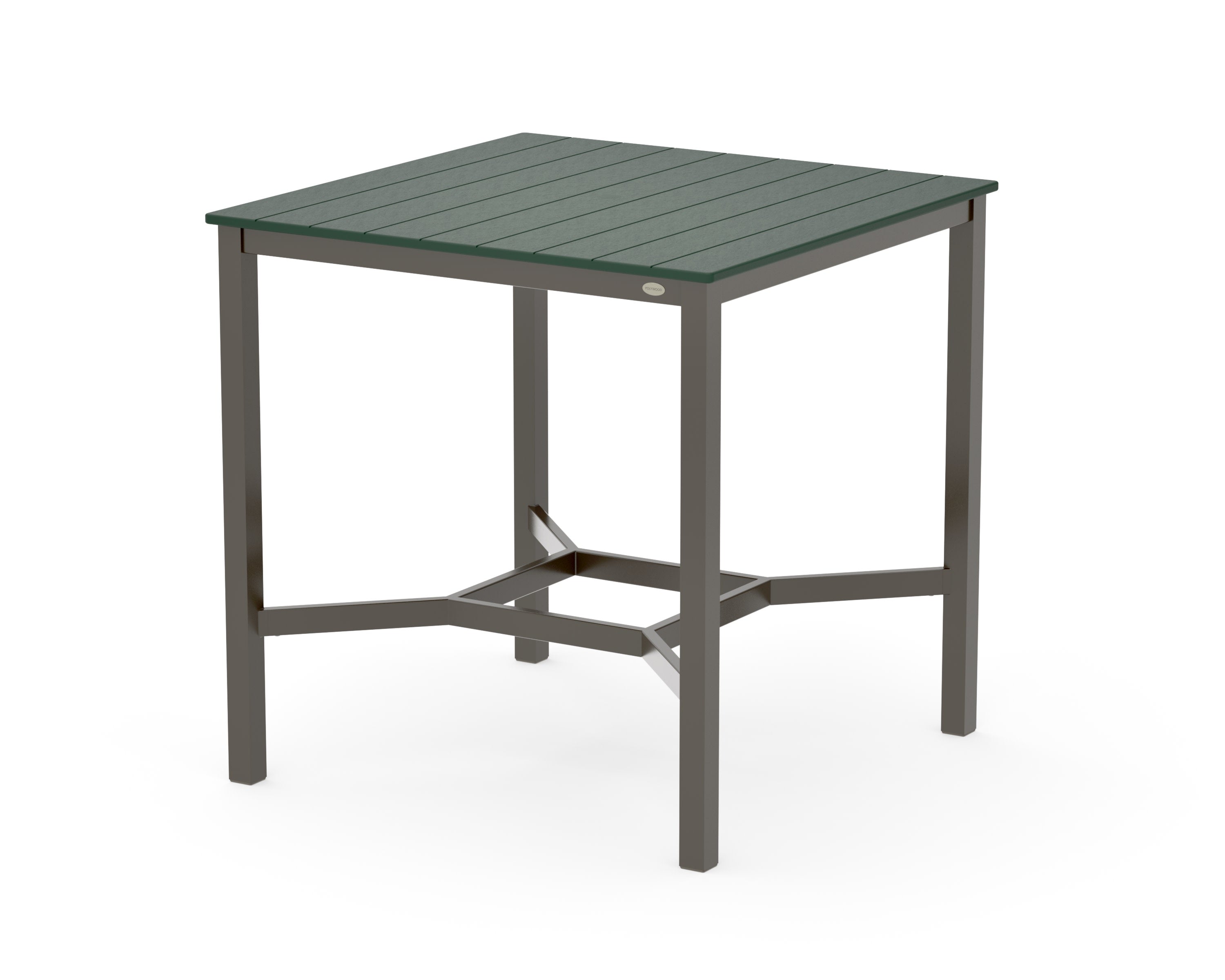 Main Street 42 x 42 Bar Table in Bronze / Green