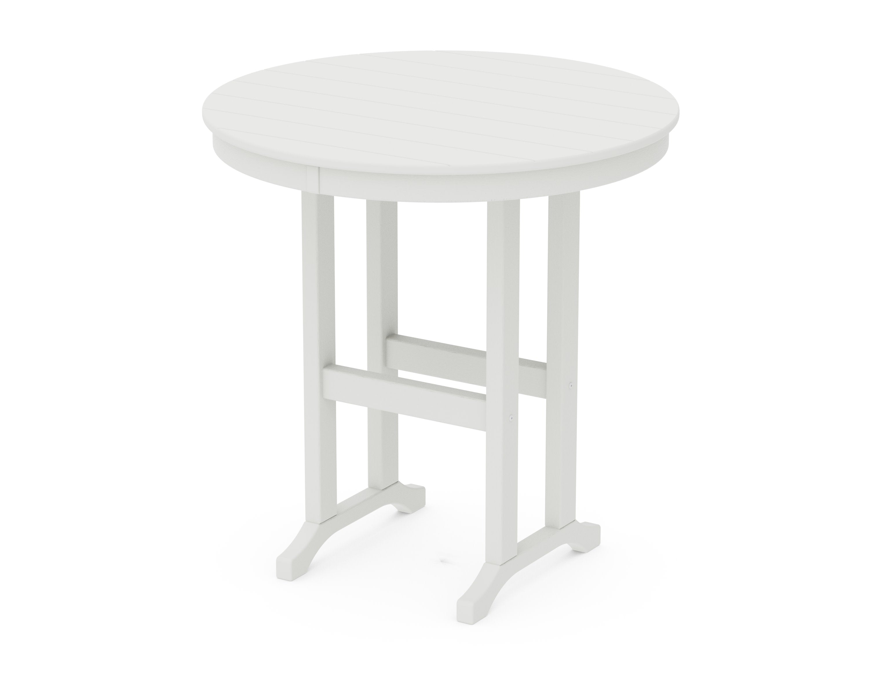 36" Round Farmhouse Counter Table in Vintage White