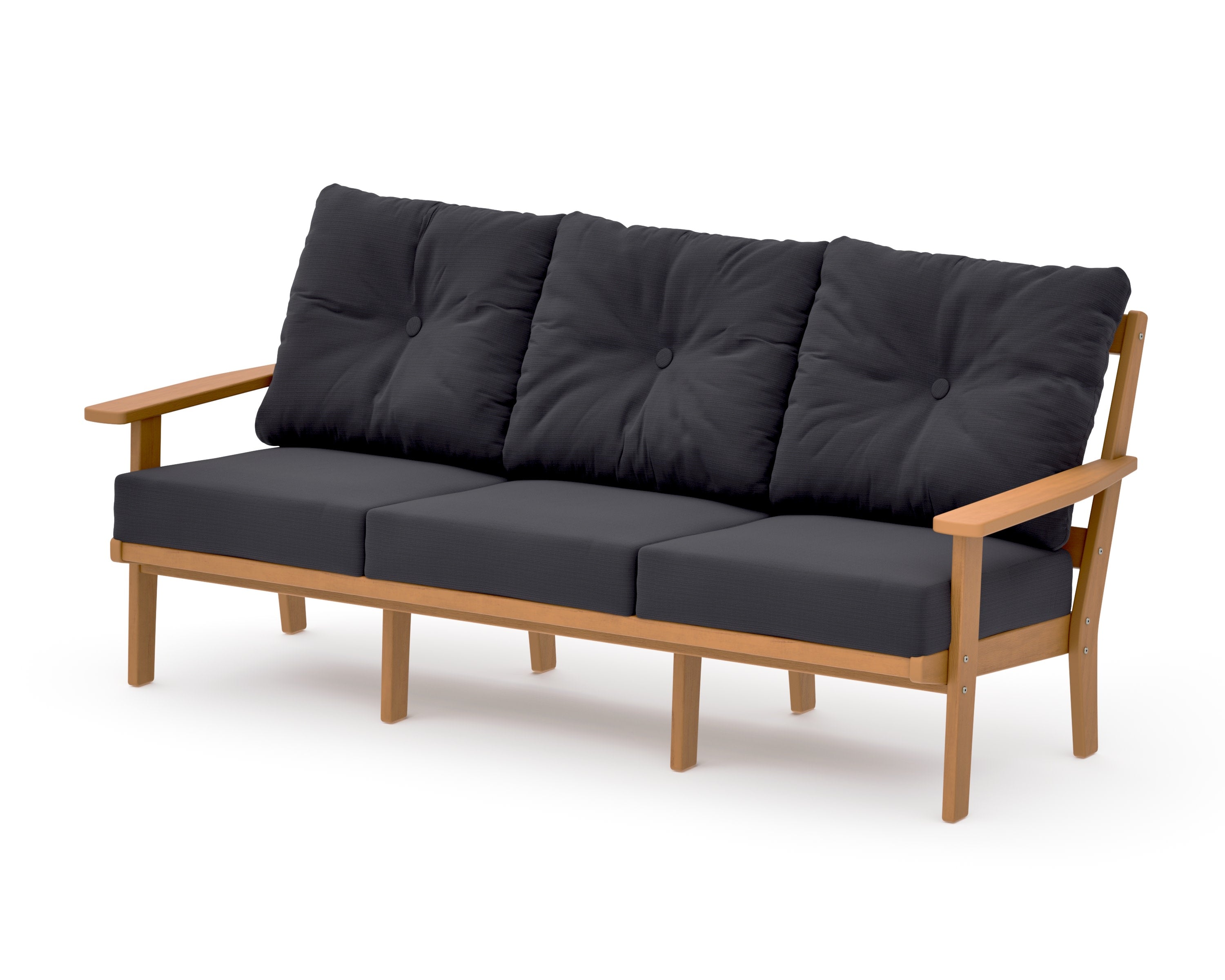 Oxford Deep Seating Sofa in Natural / Midnight Linen