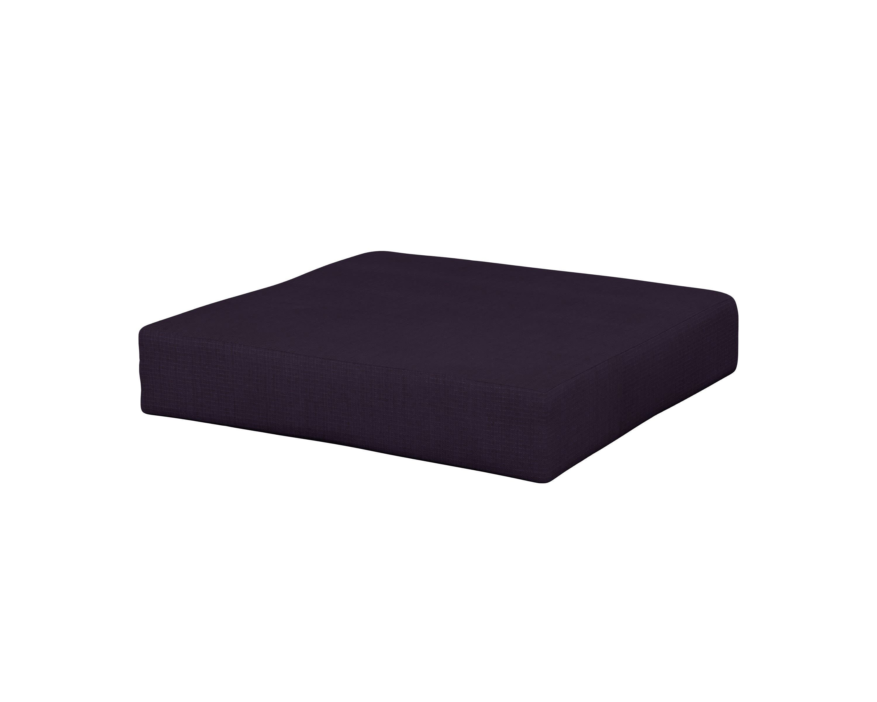 Prescott Ottoman Cushion in Navy Linen