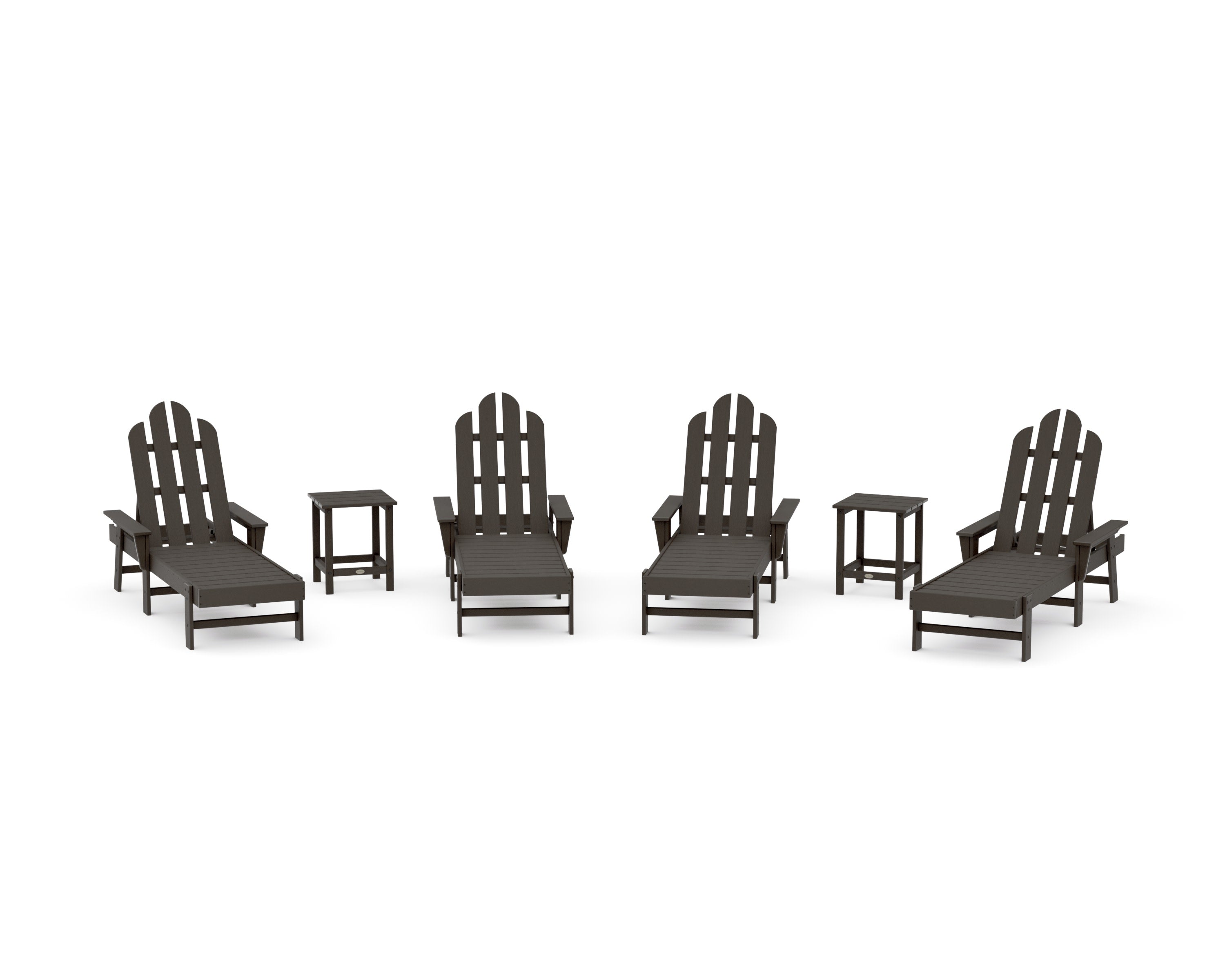 Long Island Chaise 6-Piece Set in Vintage Coffee